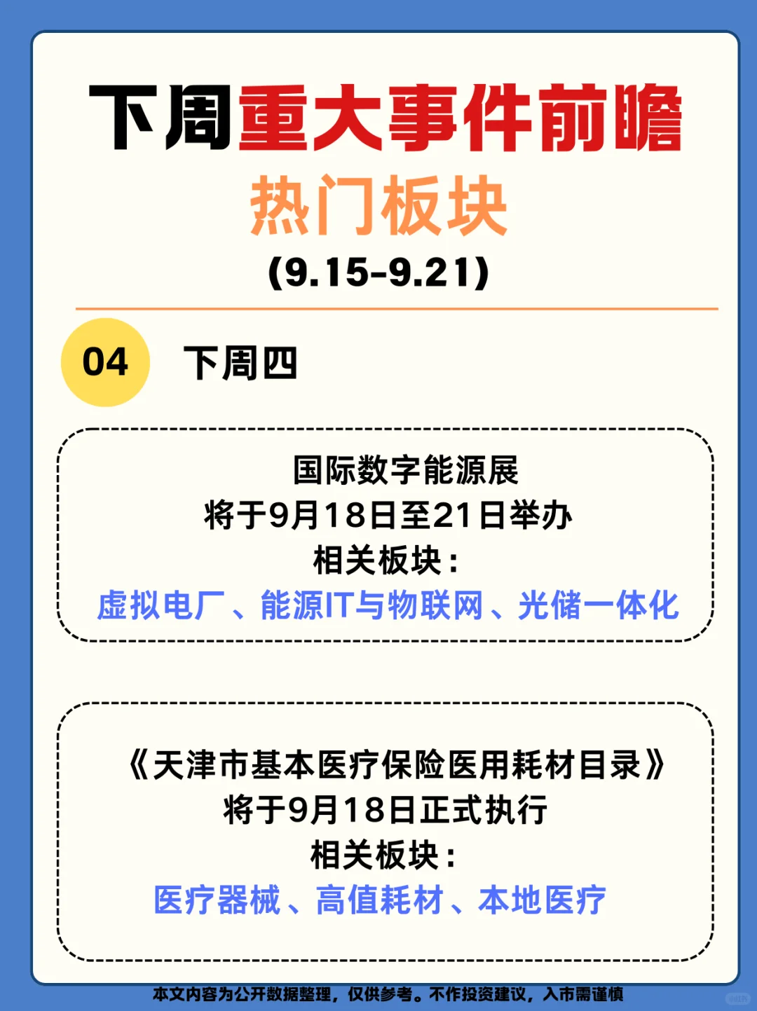 下周重大事件前瞻，快速锁定热点板块