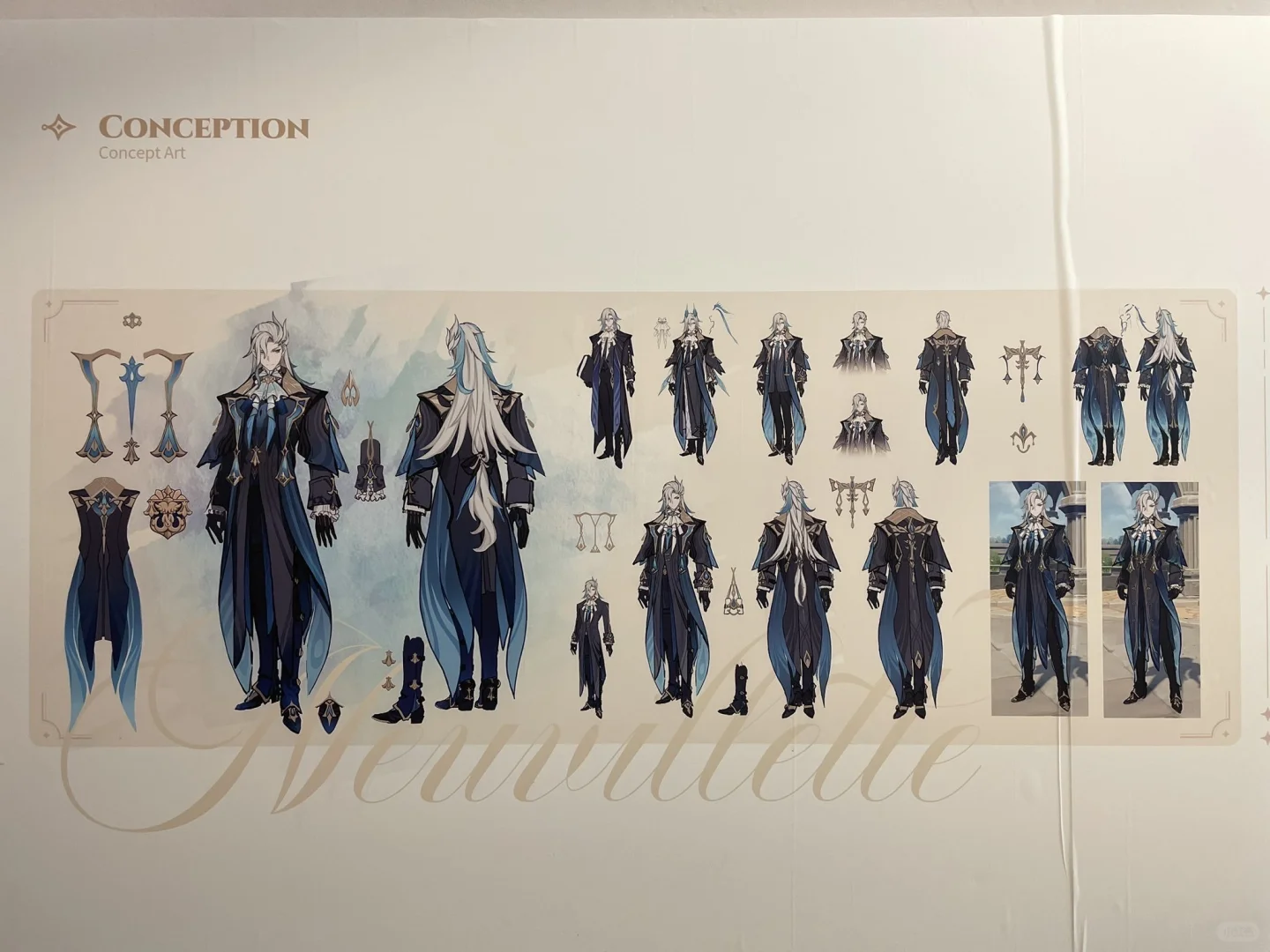 放出了超级多的原神角色设计图！