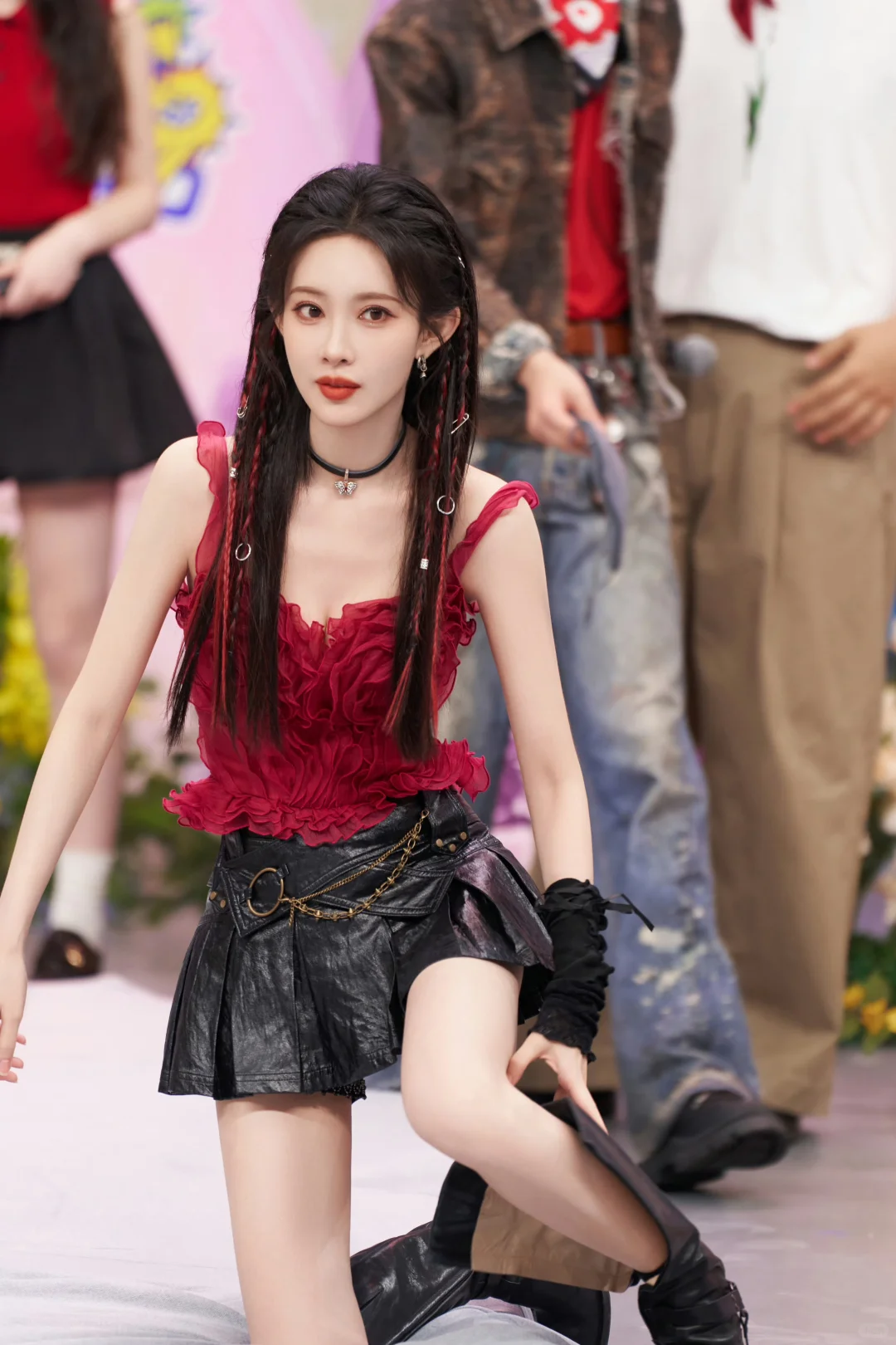 孟子义hi6旗袍造型✨明艳生姿，妩媚动人~