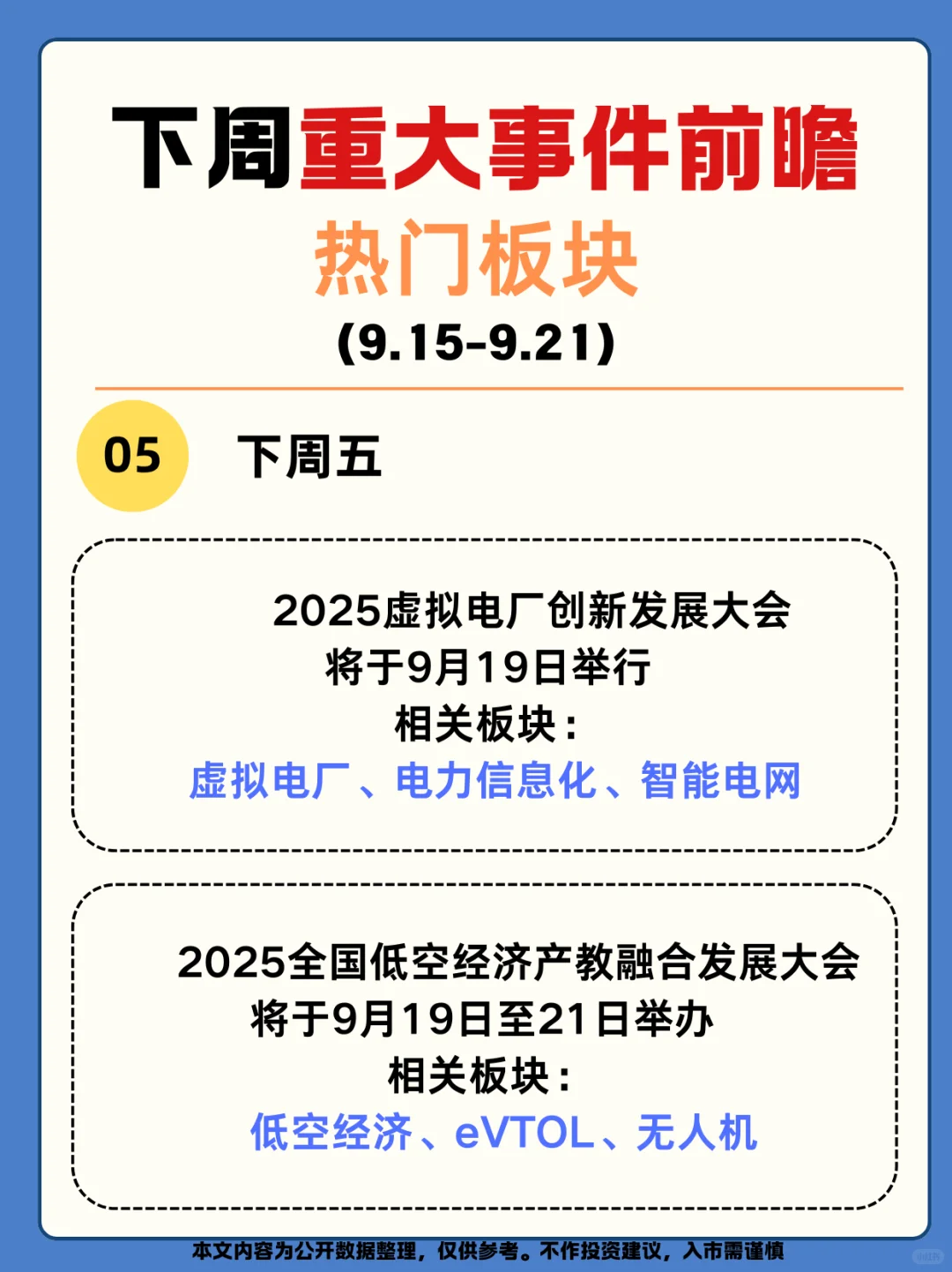 下周重大事件前瞻，快速锁定热点板块