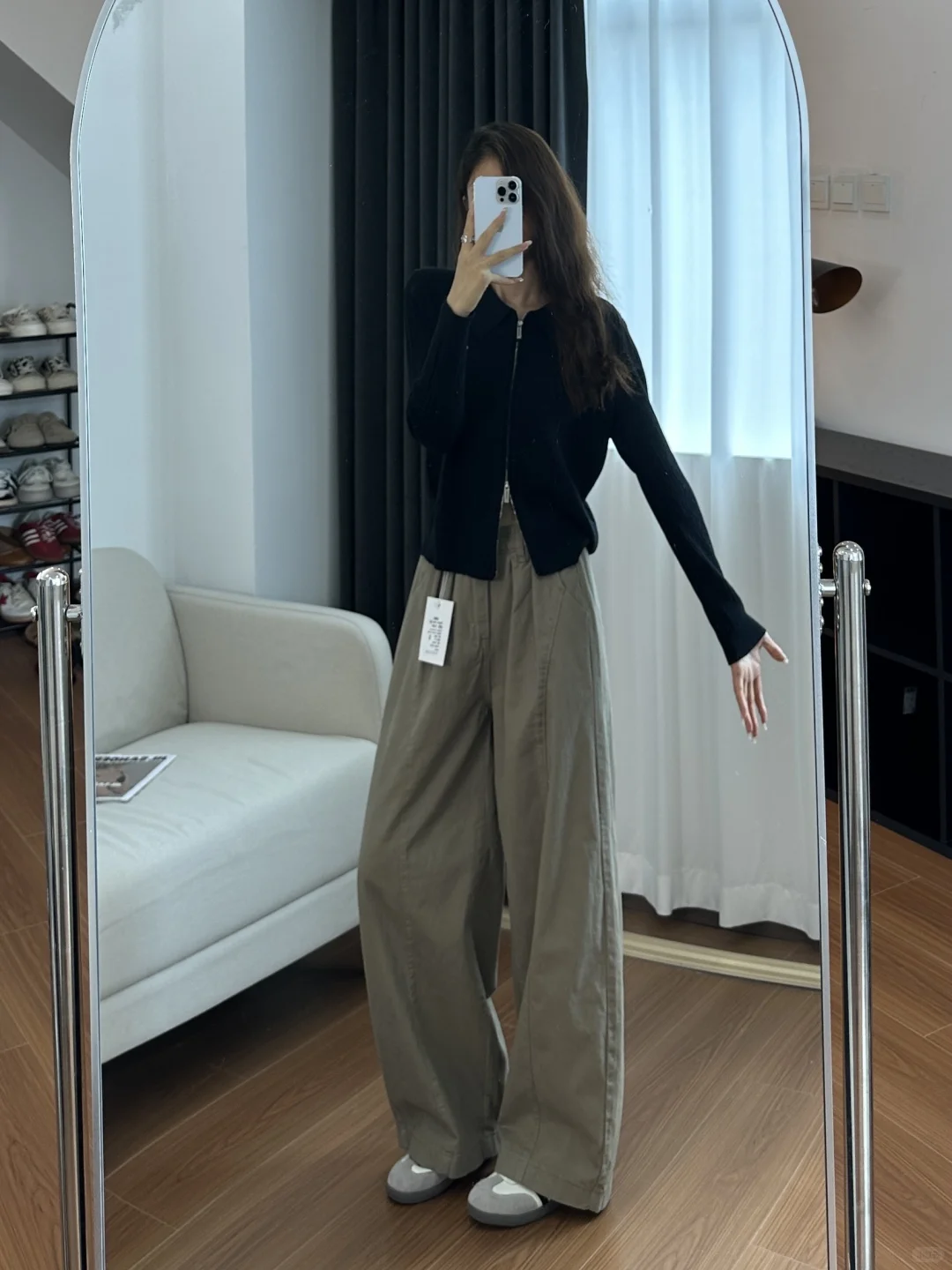 针织毛衣➕山本垂垂裤！早秋这么穿太舒服啦！！