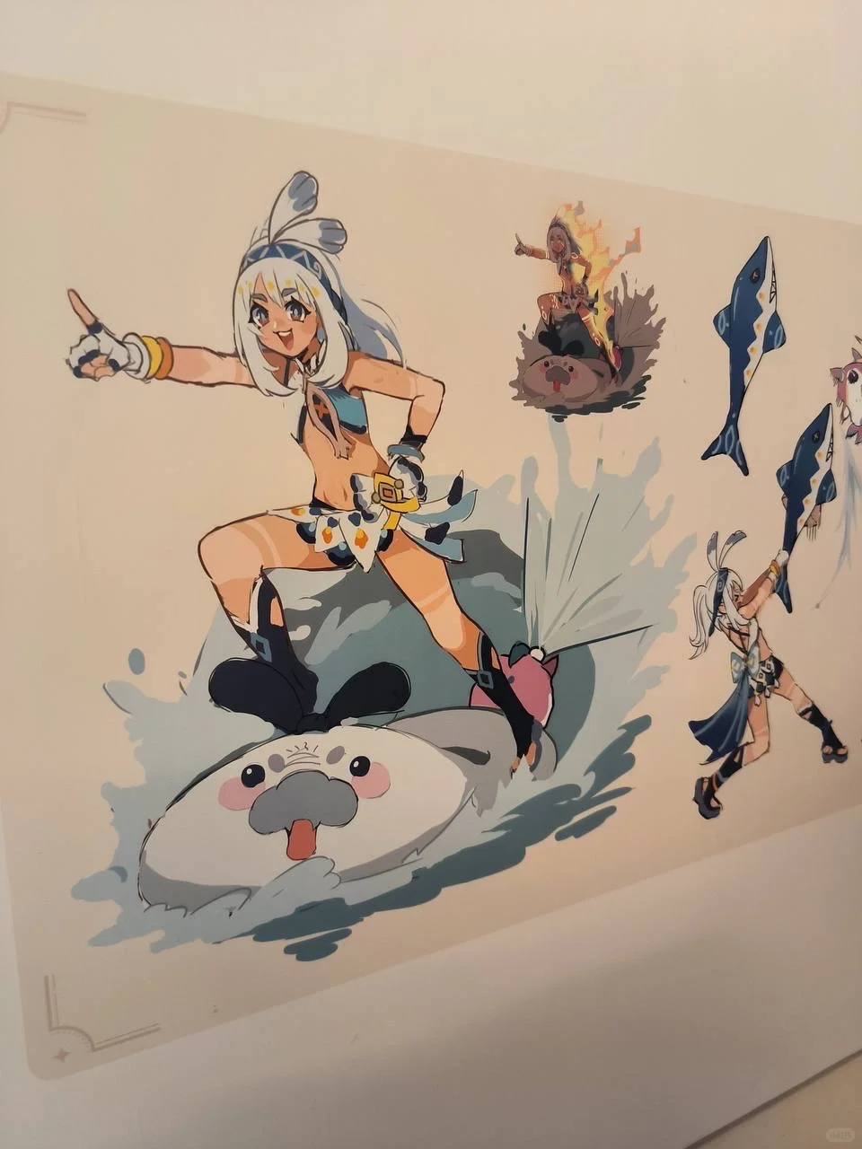 放出了超级多的原神角色设计图！