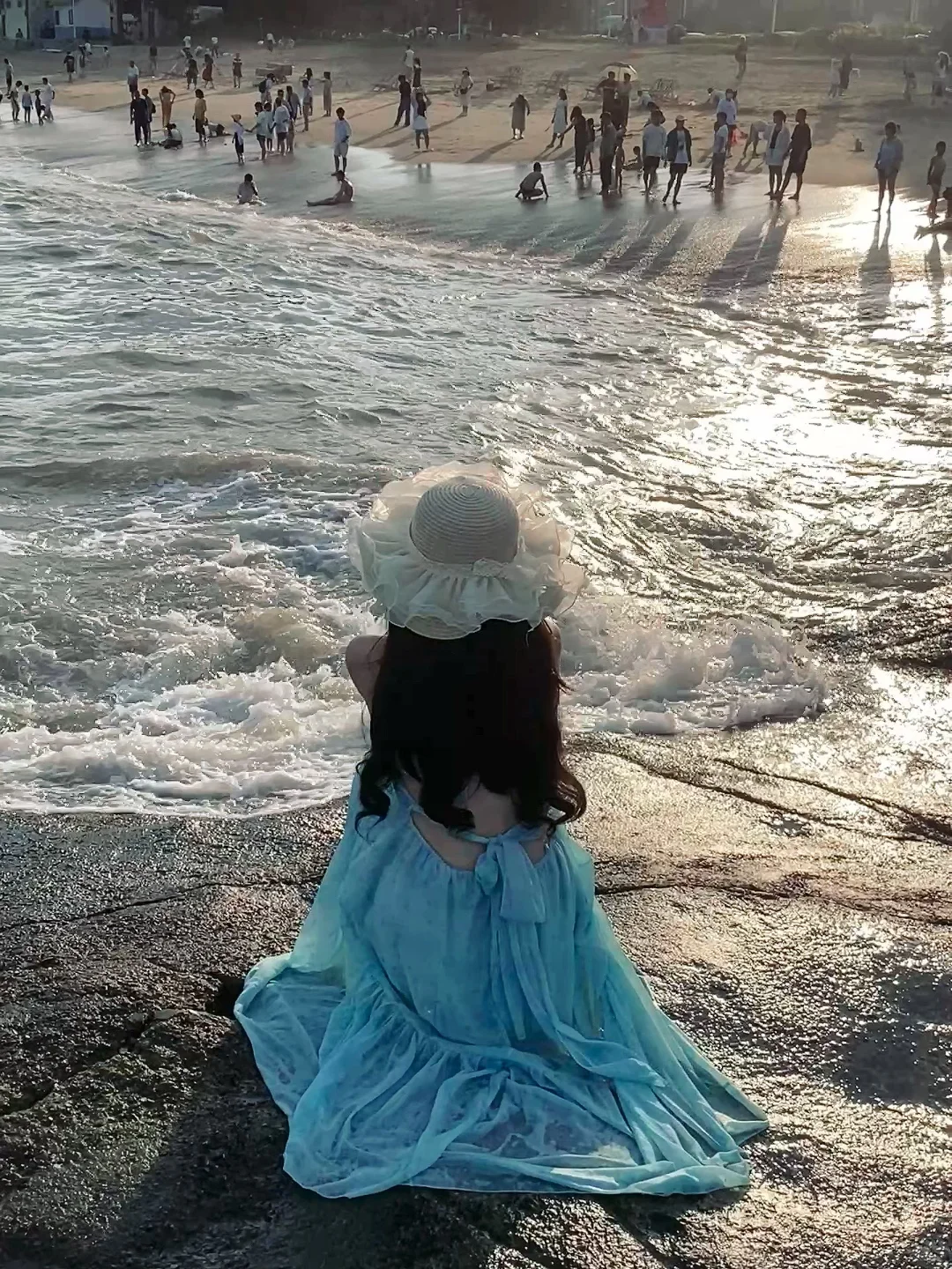 海边拍照姿势！