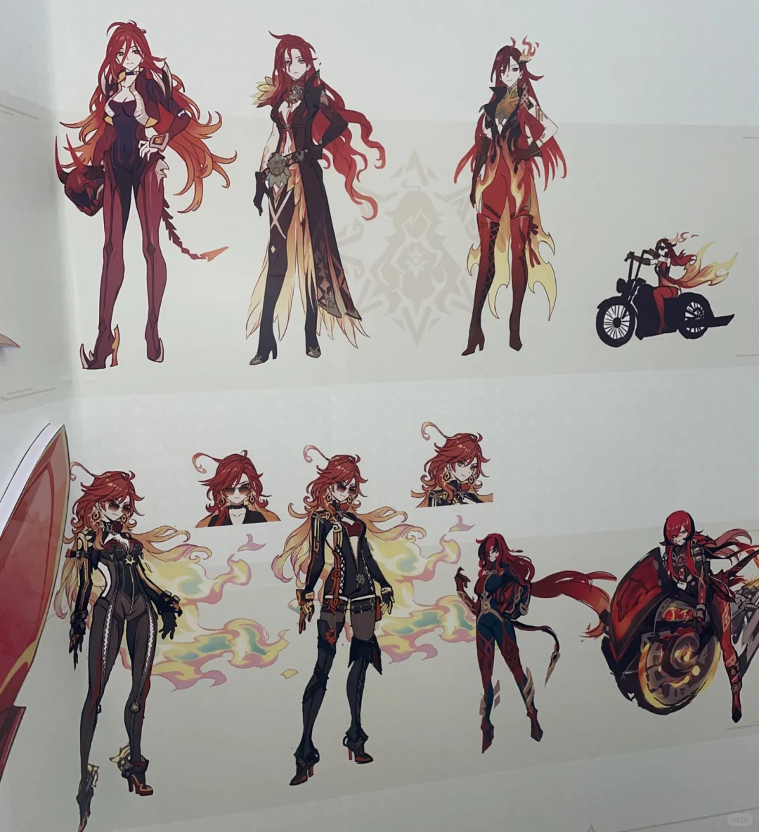 放出了超级多的原神角色设计图！