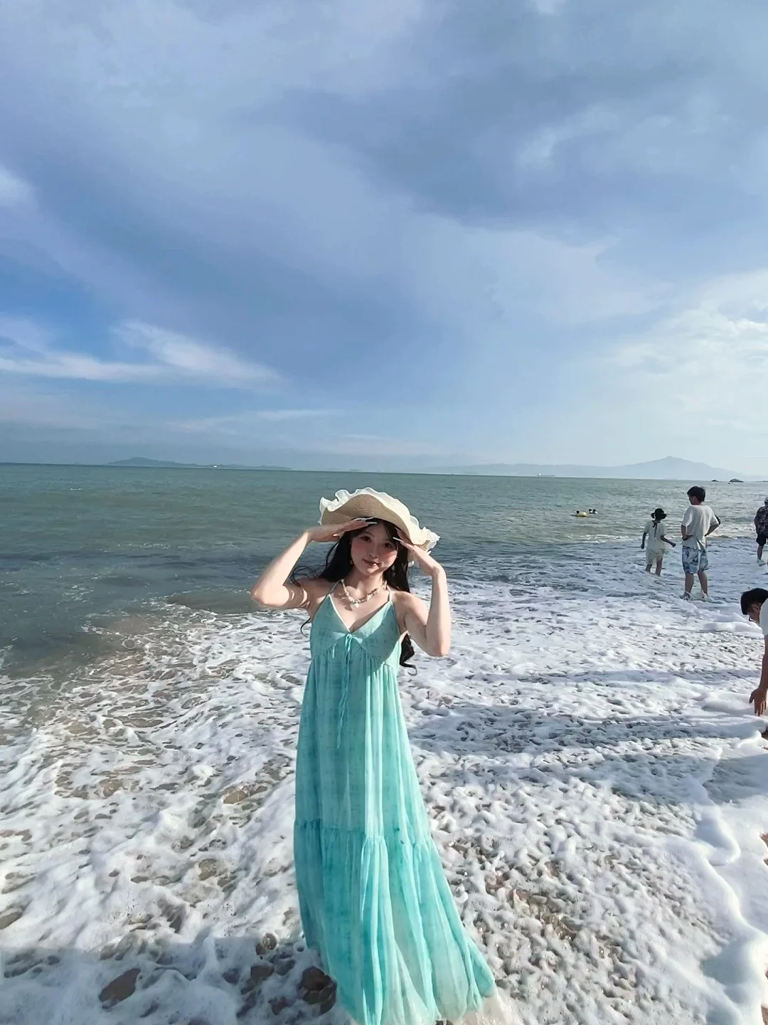 海边拍照姿势！