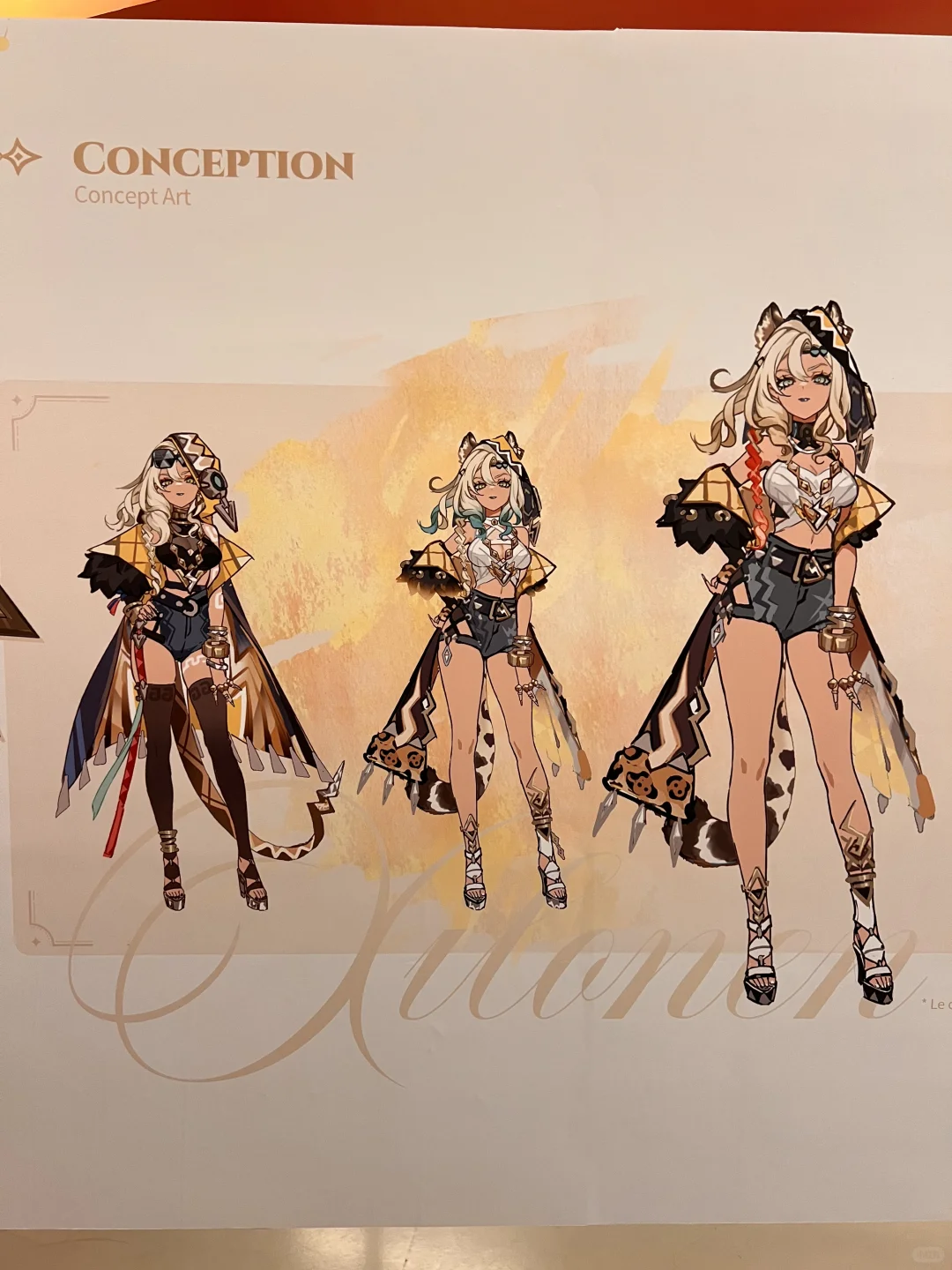 原神巴黎expo女角色设定图一览