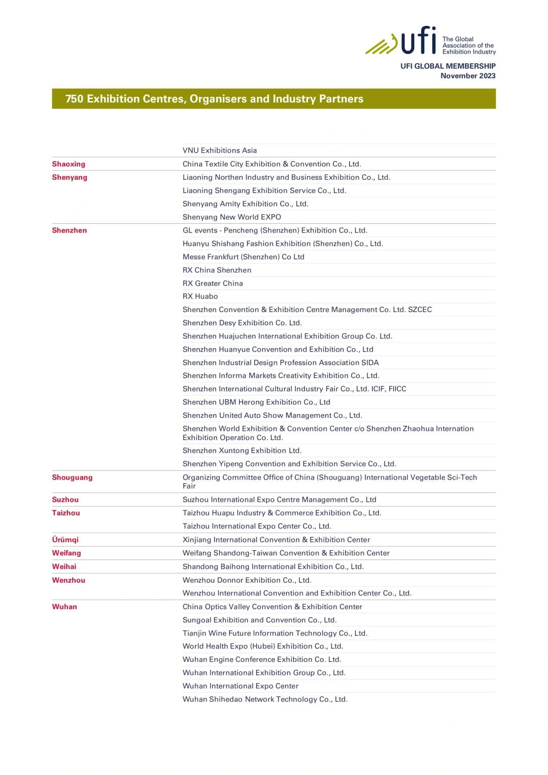 南宁国际会展中心 国内第34个UFI展馆成员