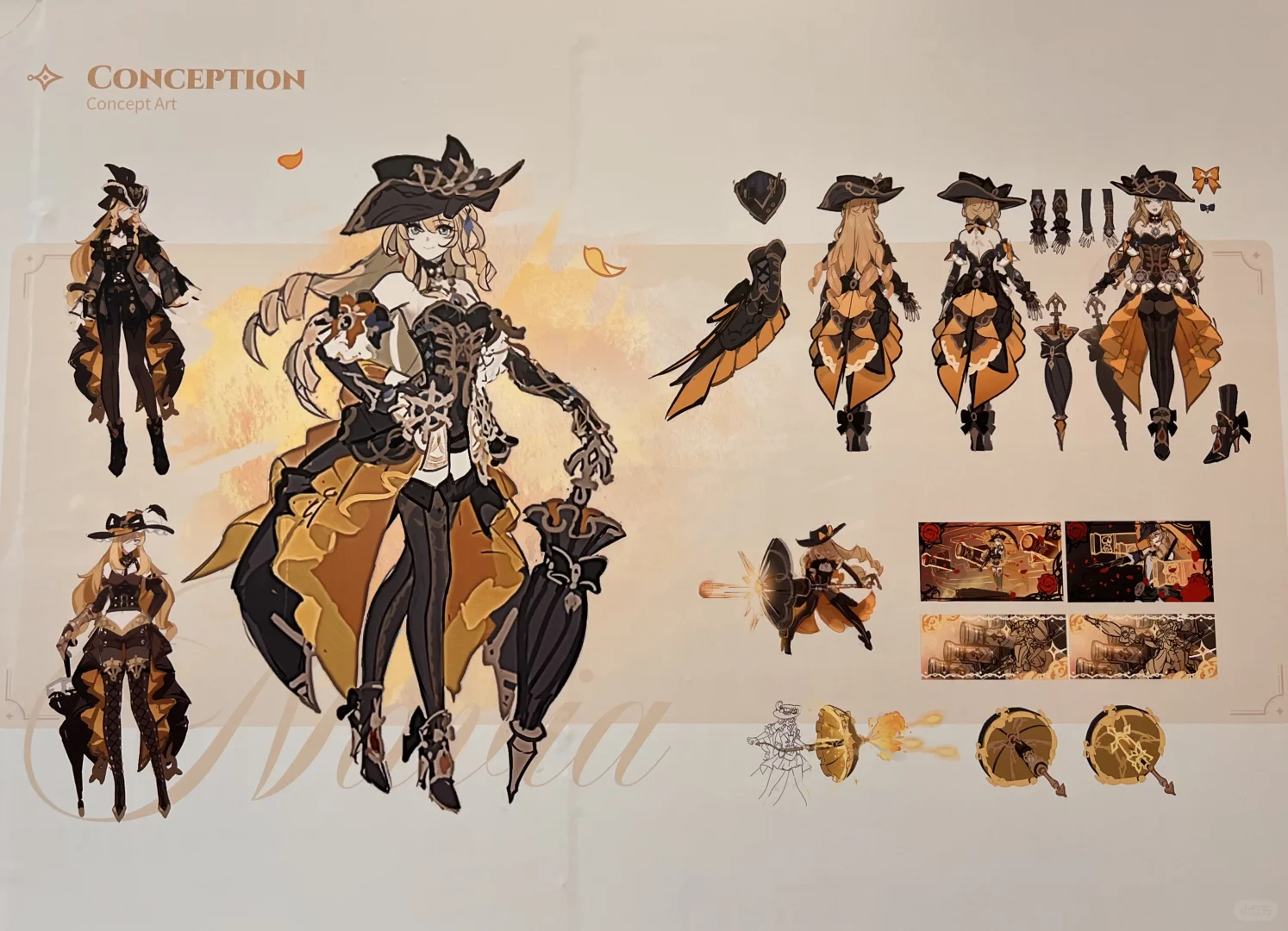 原神巴黎expo女角色设定图一览