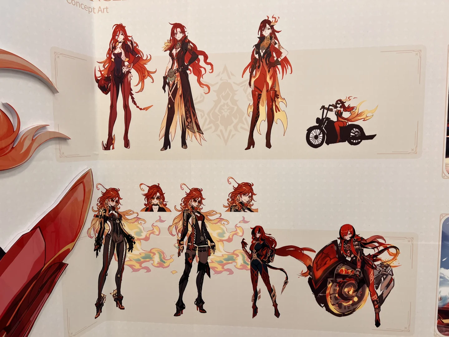 原神巴黎expo女角色设定图一览