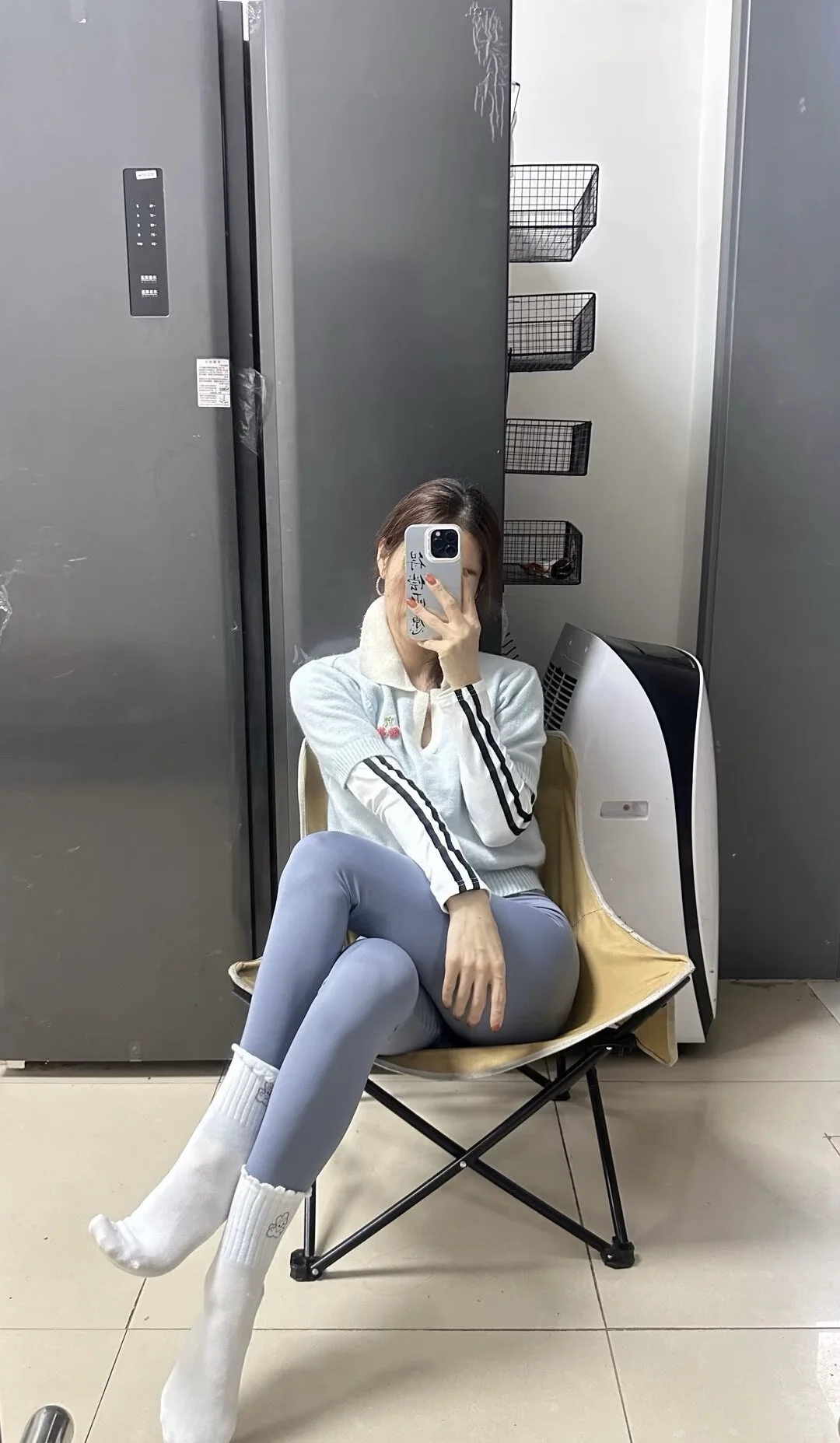 瑜伽裤白袜子是无敌的！