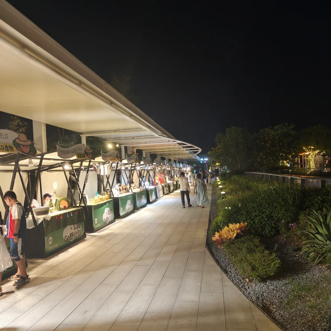 夜游会展湾公园，灯火阑珊处的诗意****