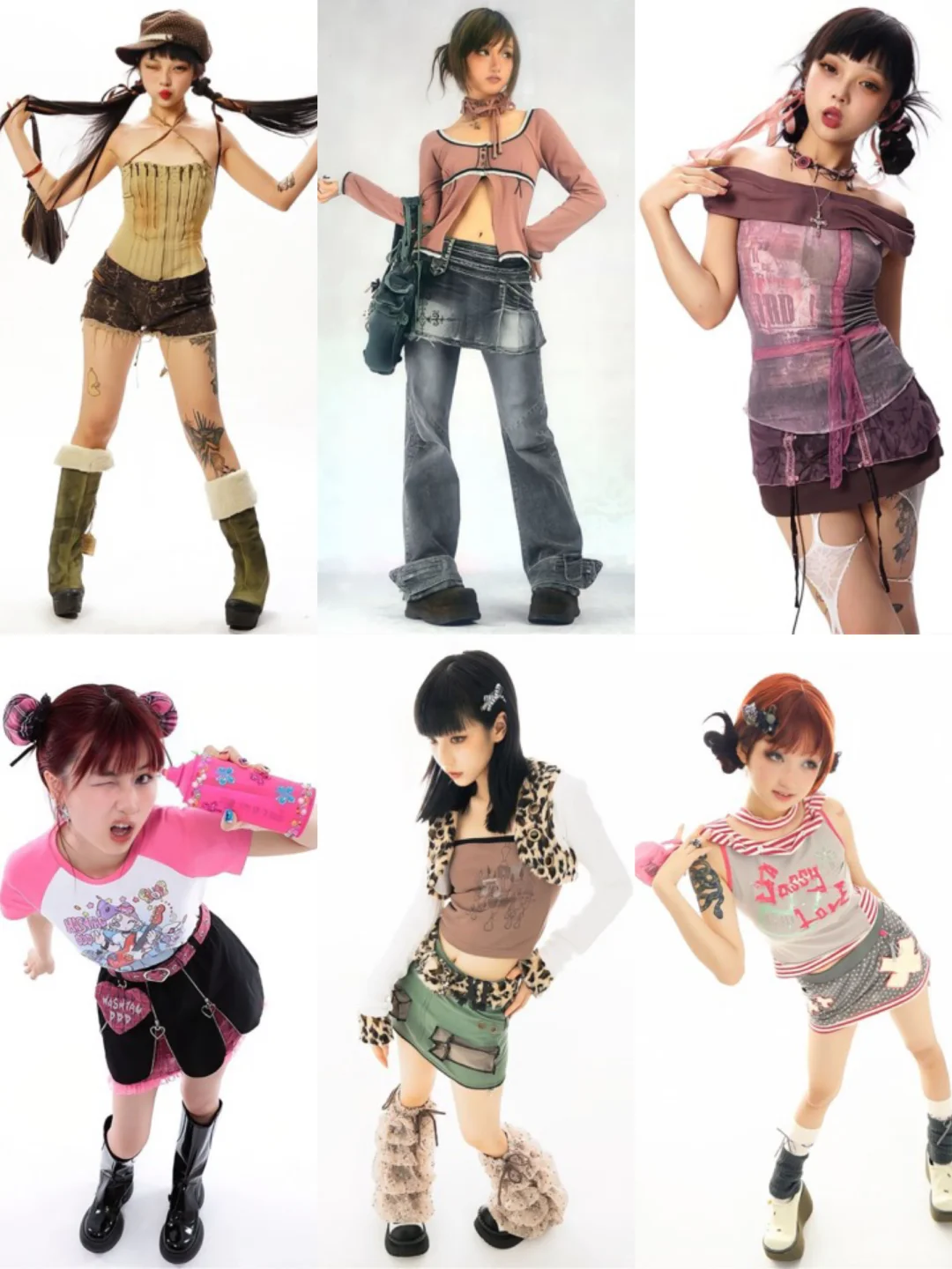 古早味拉满?6套精神小妹亚文化y2k穿搭