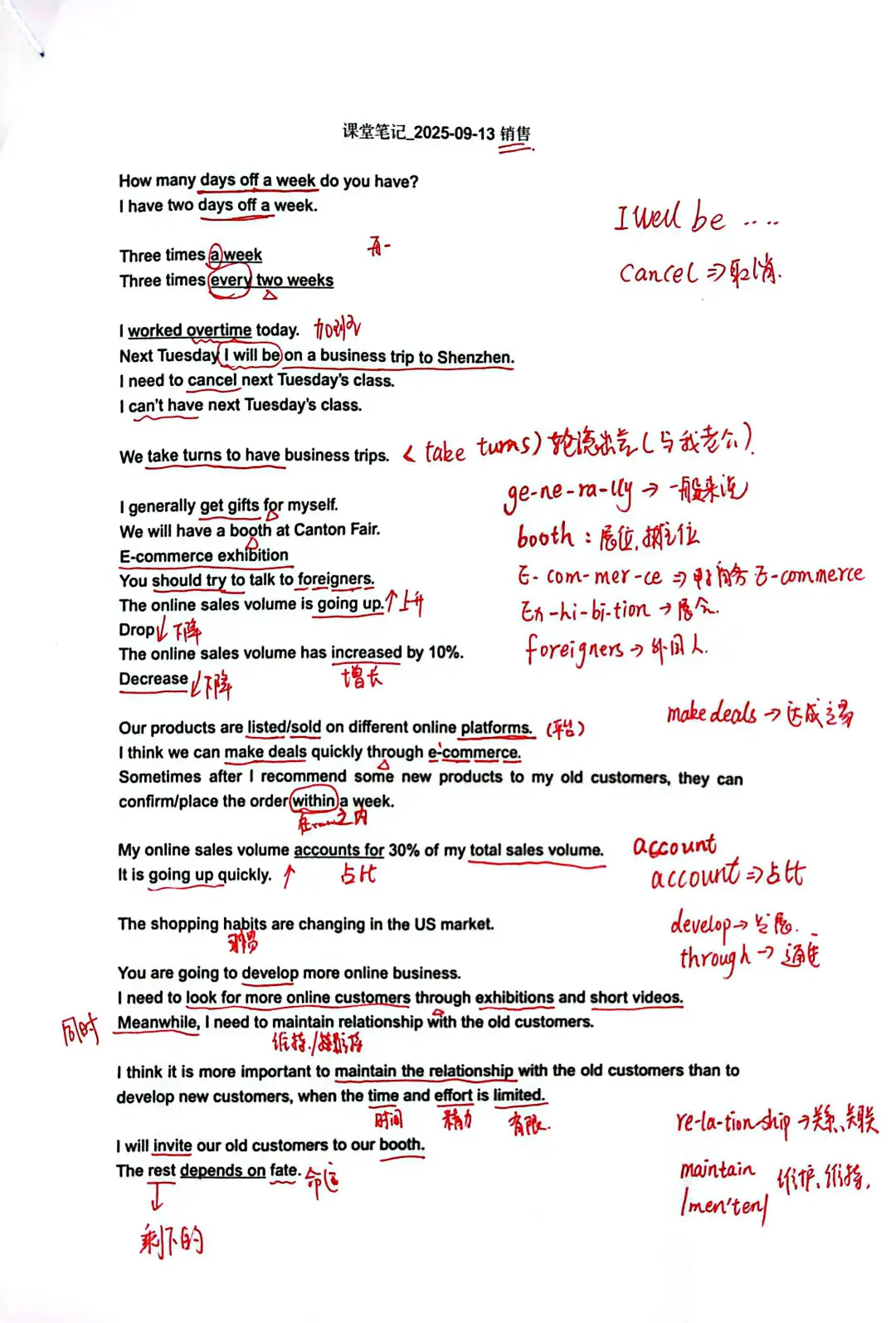 深圳电商展，外贸销售相关英文简述