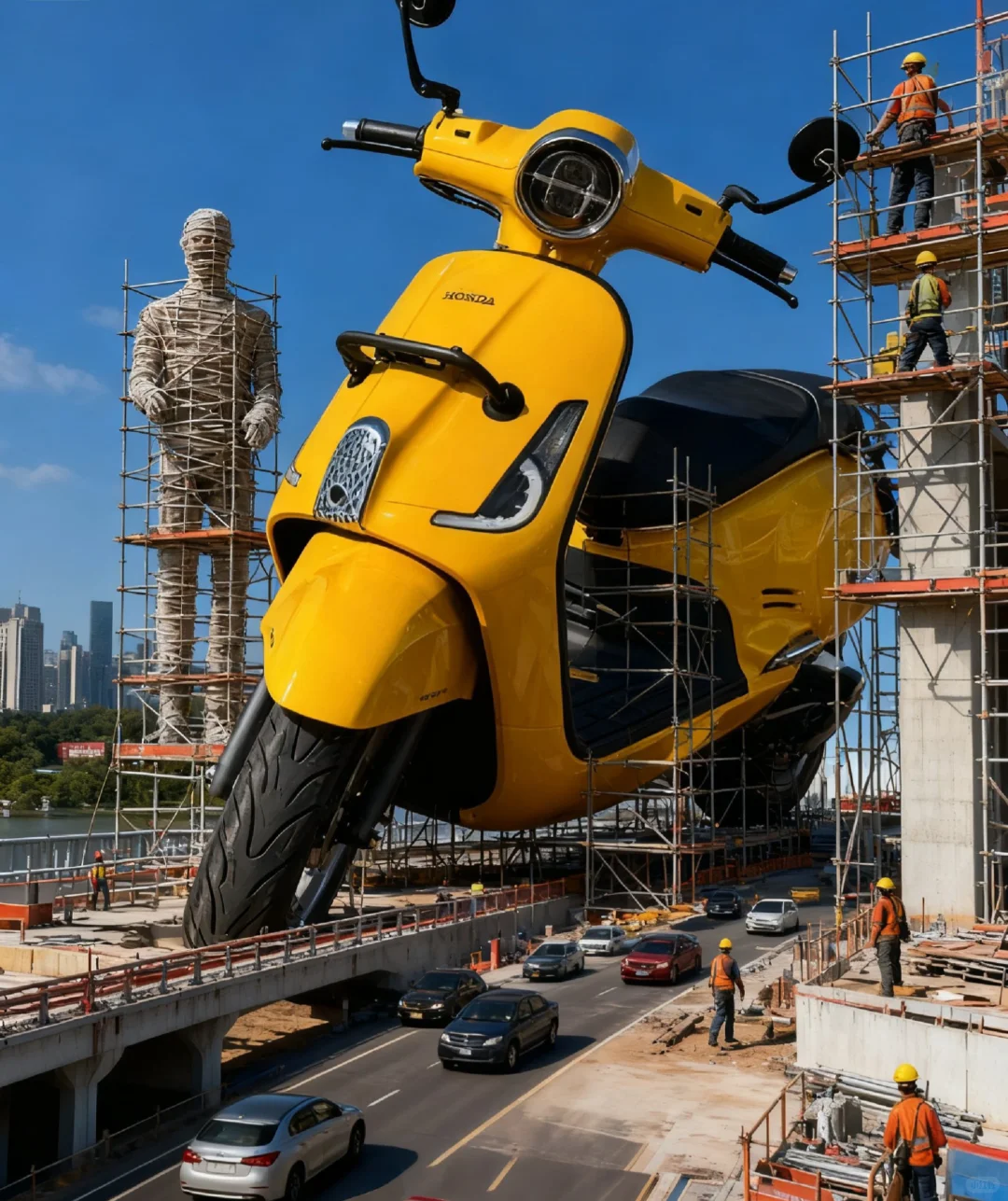 阳光下的机械艺术展 ?