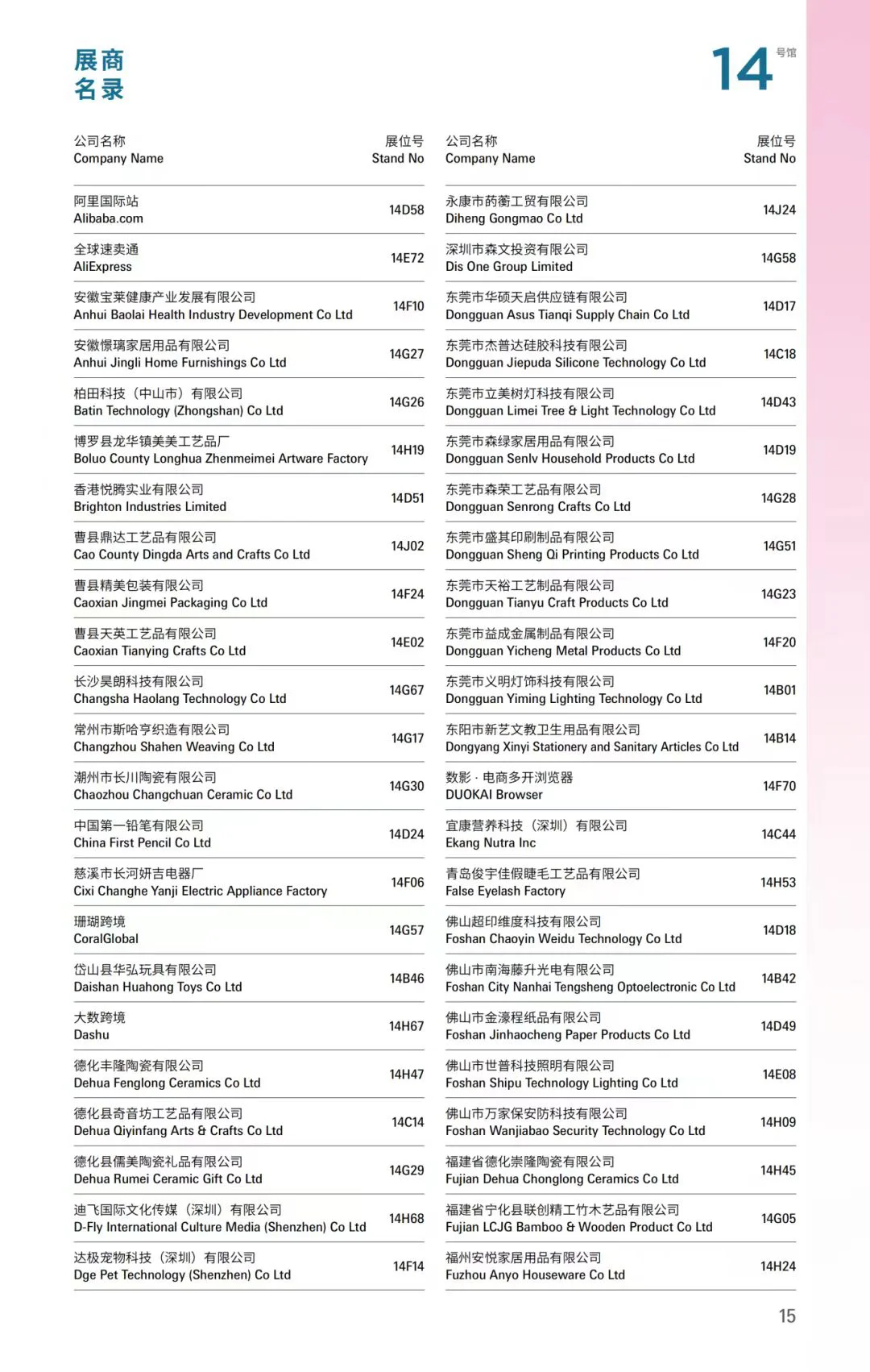 本周三9月17日深圳跨境电商展展位图+展商