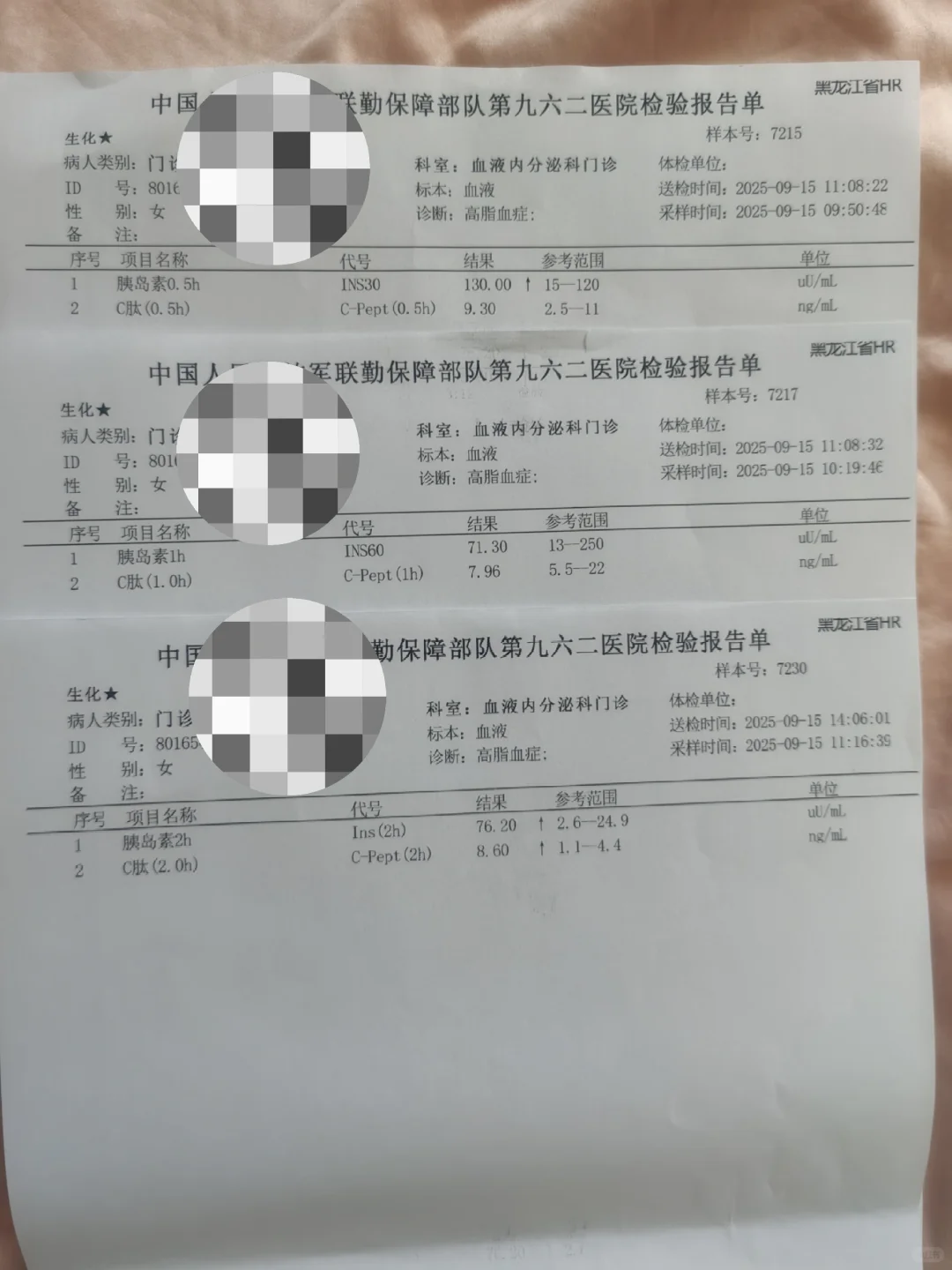 谁能帮我看看，我这是不是胰岛素抵抗！？？