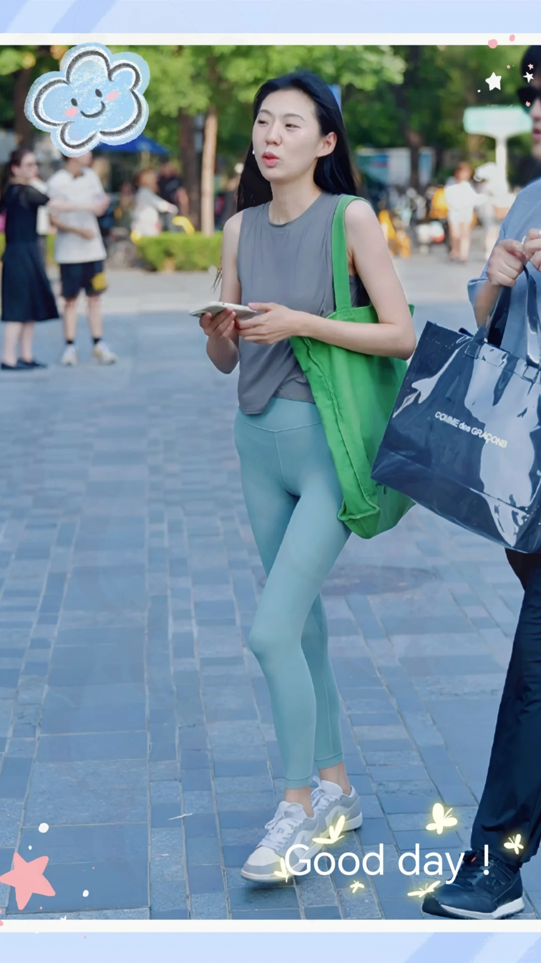 有幸遇到瑜伽裤战神一枚