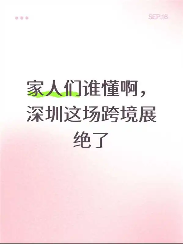 深圳跨境电商物流展也太绝了