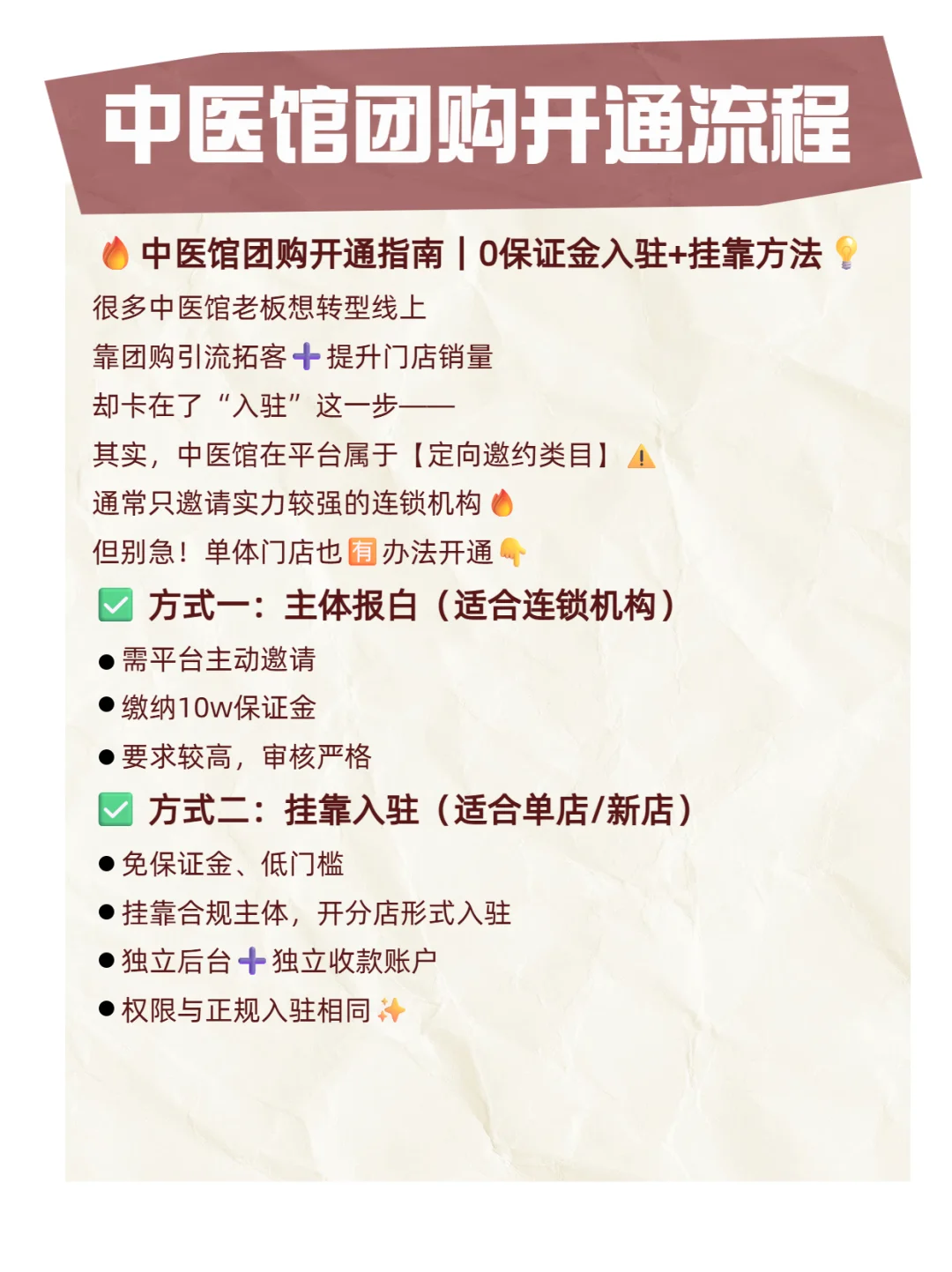 中医馆团购怎么开通？0保证金也能开通了！