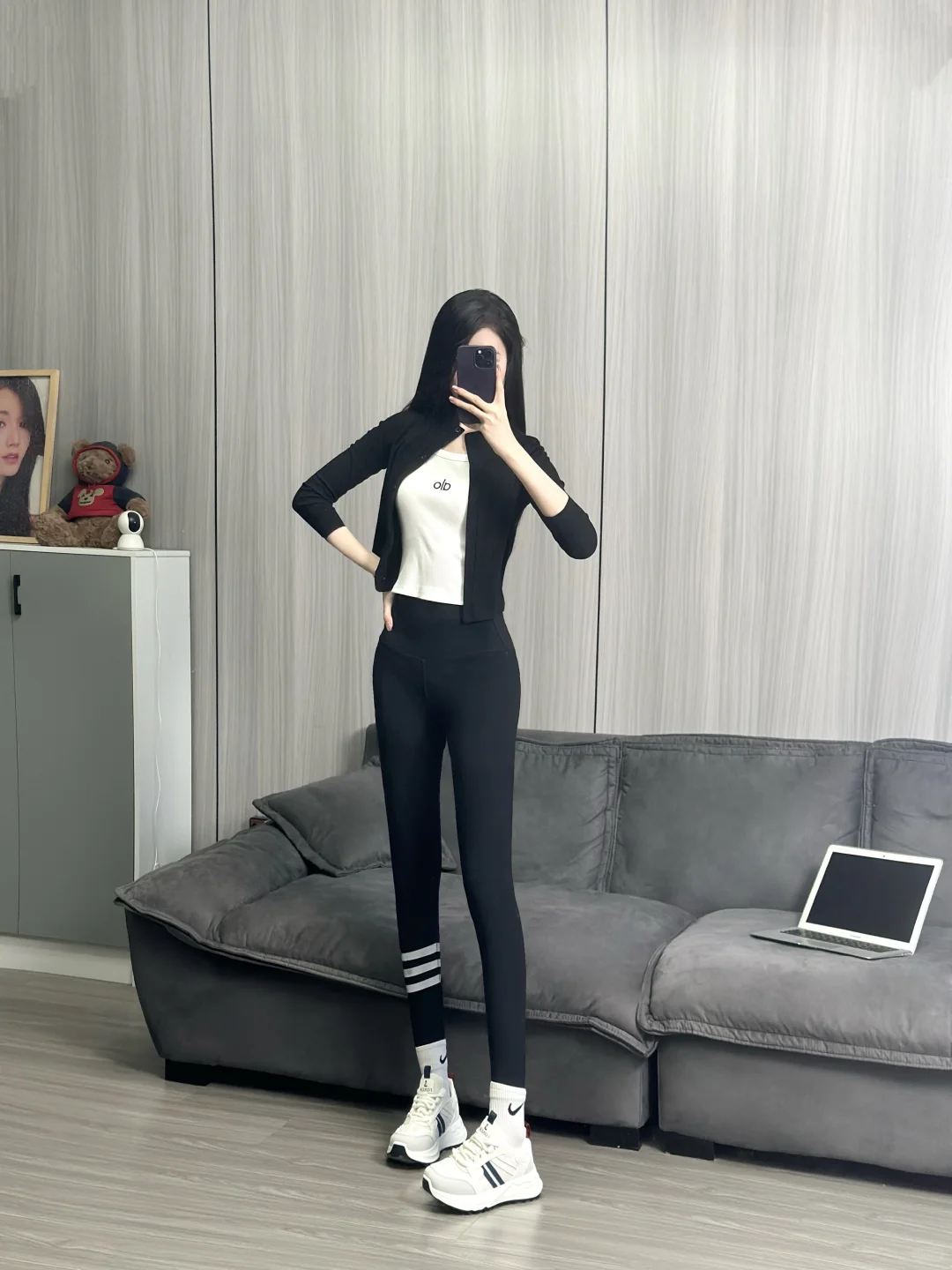 这么显瘦，多亏了我的瑜伽裤！