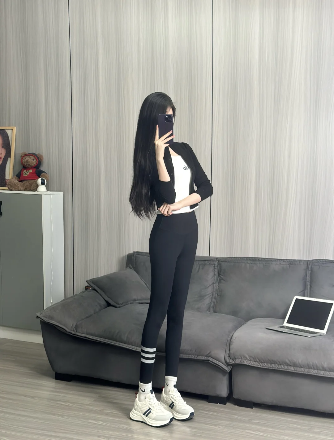 这么显瘦，多亏了我的瑜伽裤！