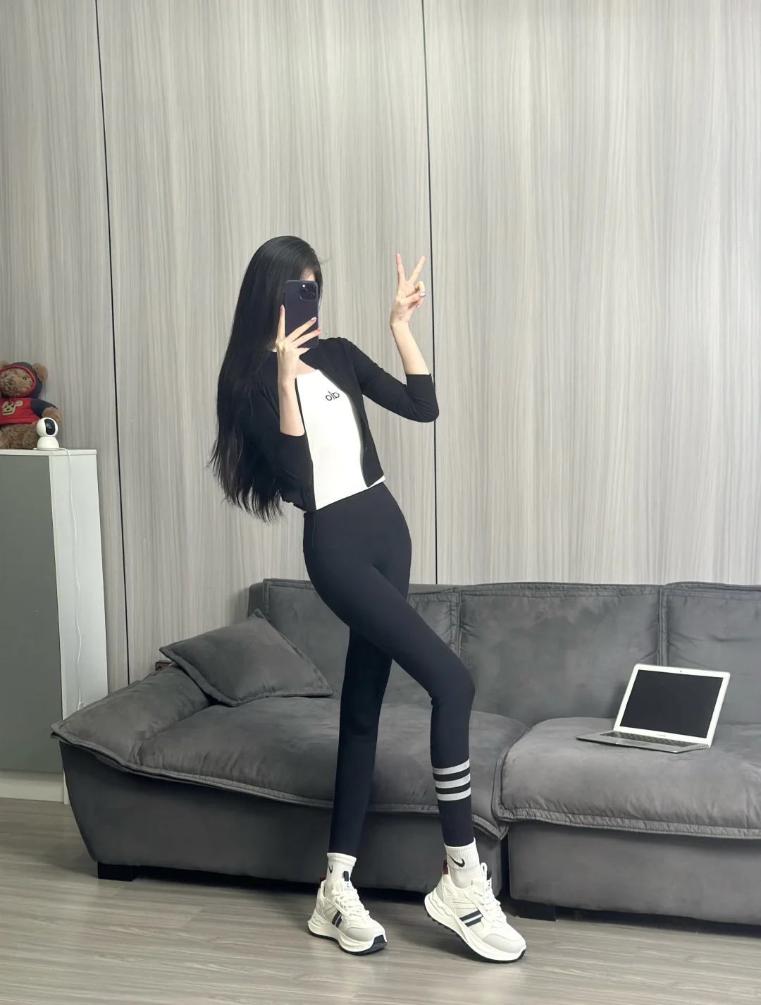 这么显瘦，多亏了我的瑜伽裤！