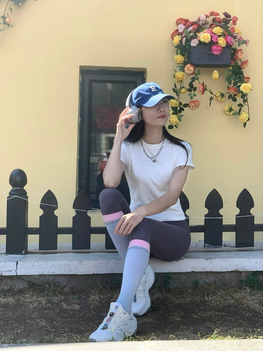 瑜伽裤和压力袜超强CP组合！