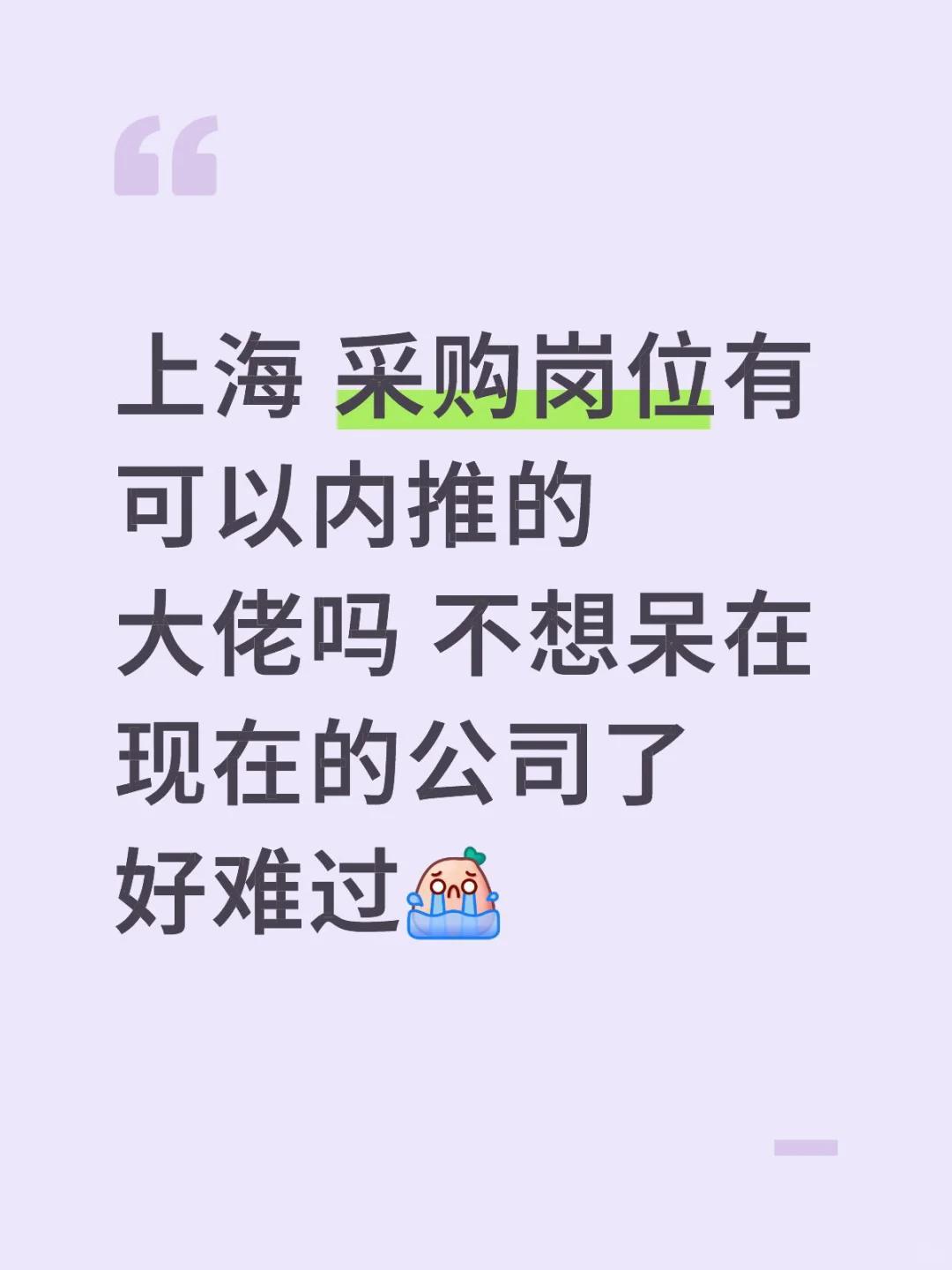 求上海采购内推岗位 求求?