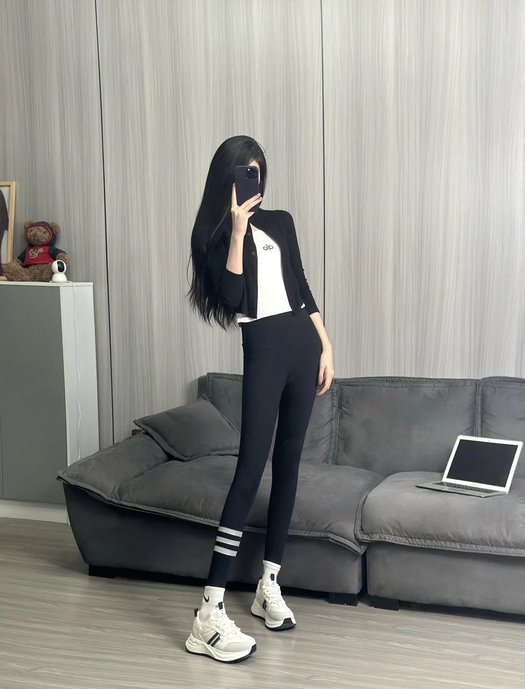 这么显瘦，多亏了我的瑜伽裤！