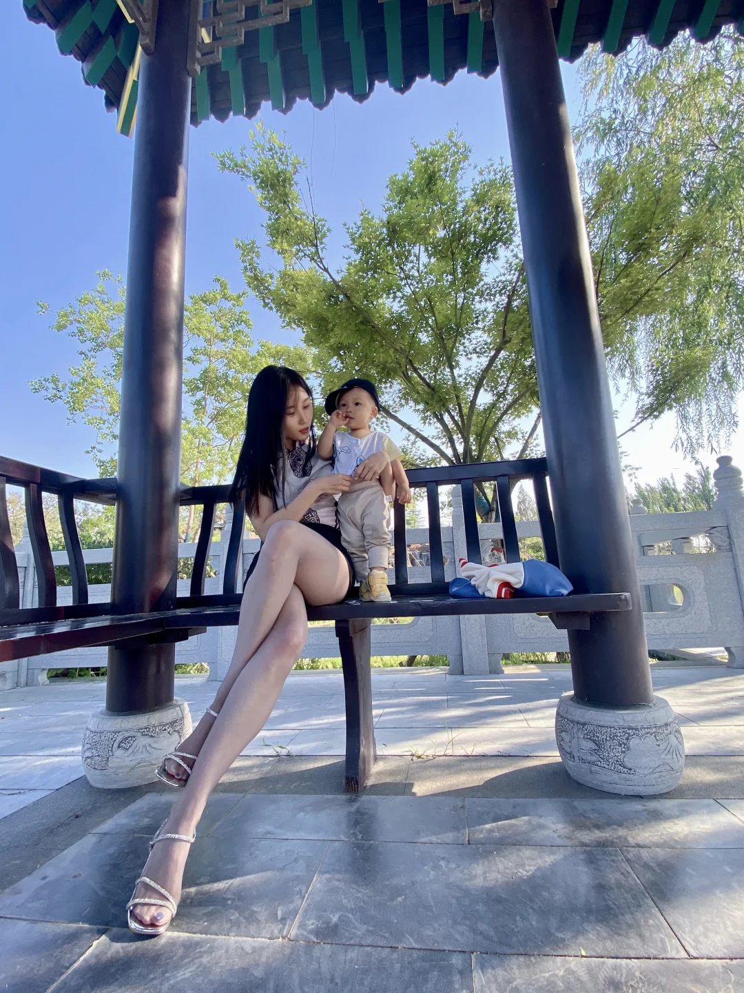 一整个享受和儿子在公园的时光～?