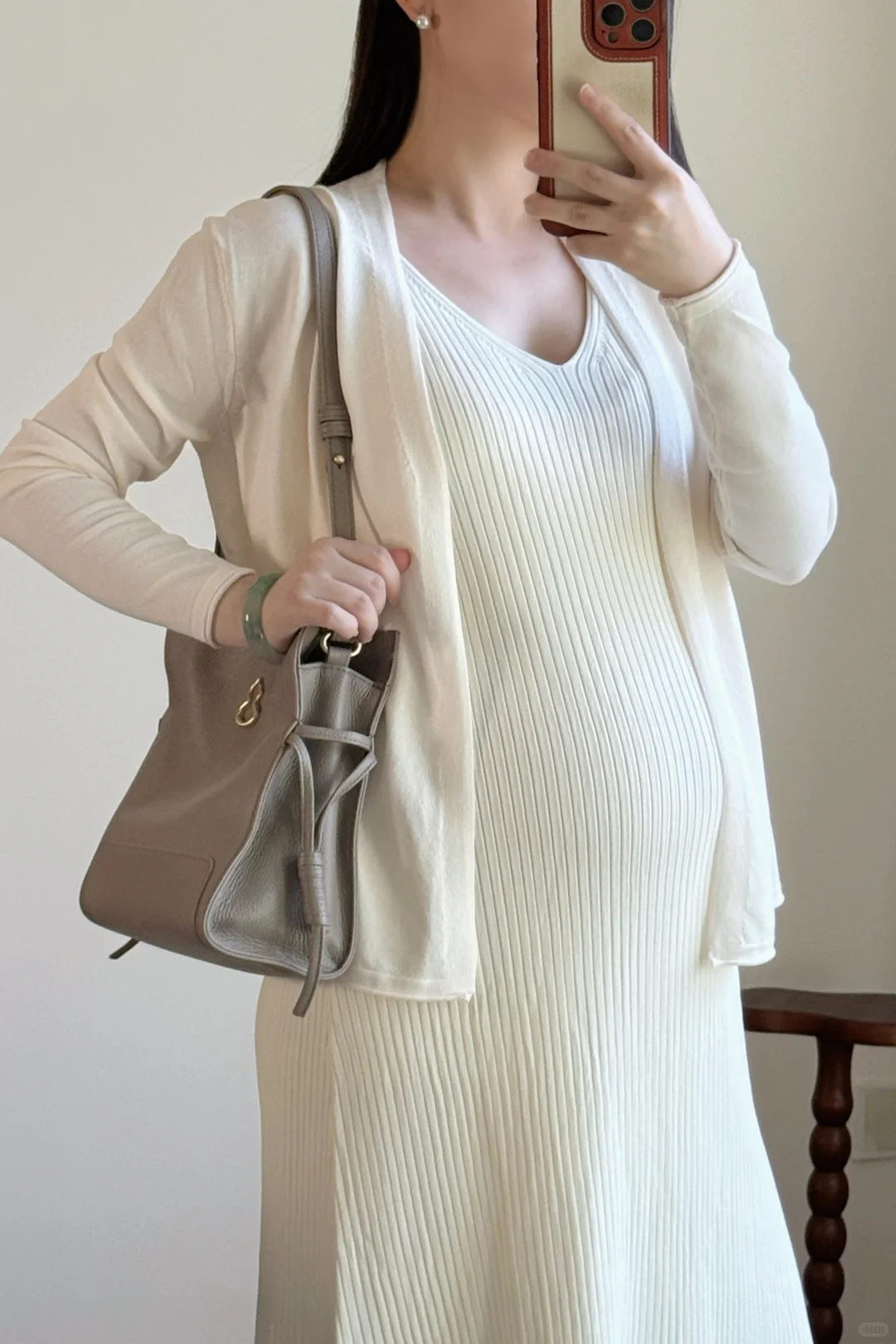 孕25w｜干干净净的一身白，温柔人妻感拉满