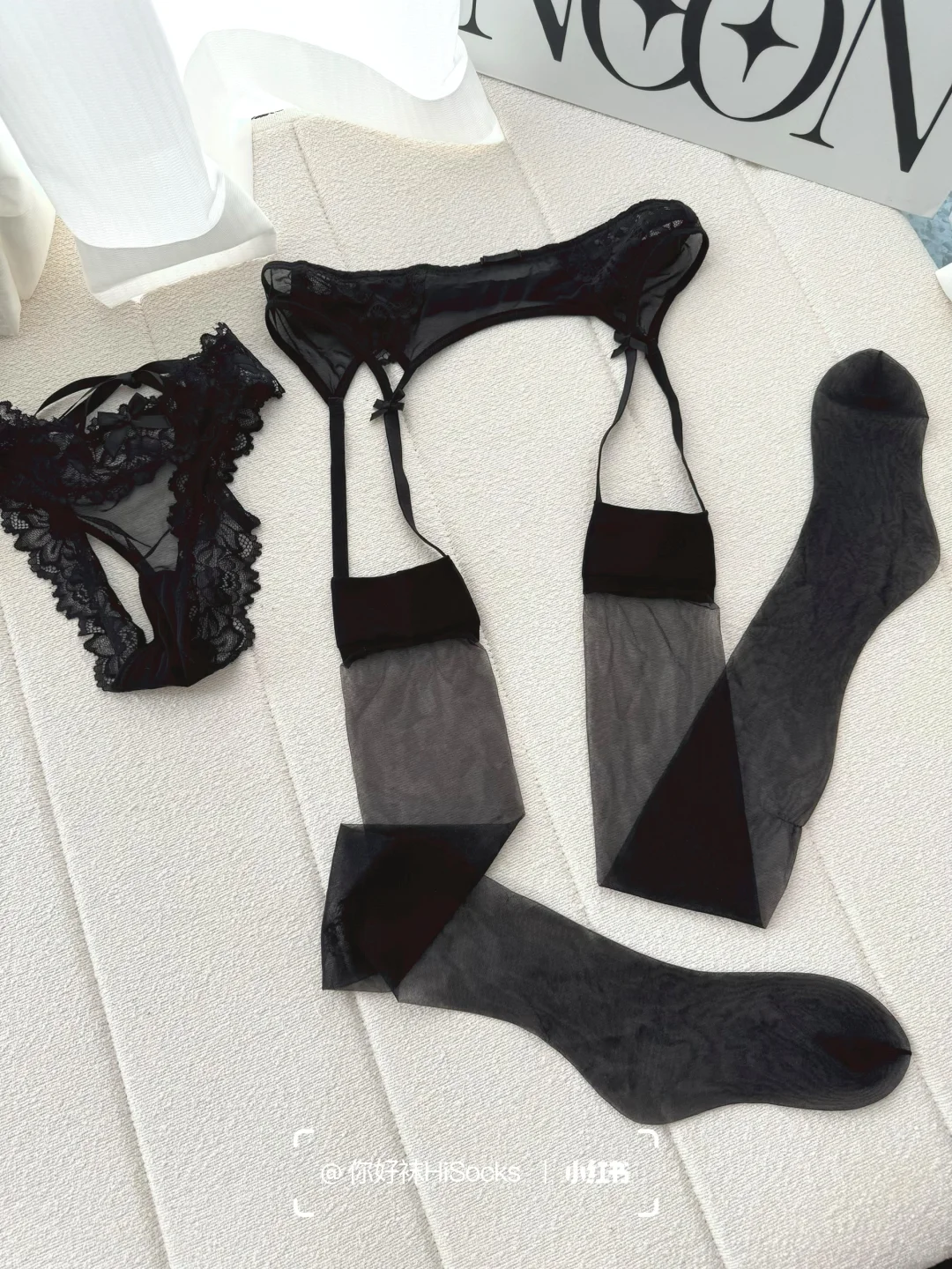 约会战袍｜性感高级黑丝吊带袜?男友愣三秒