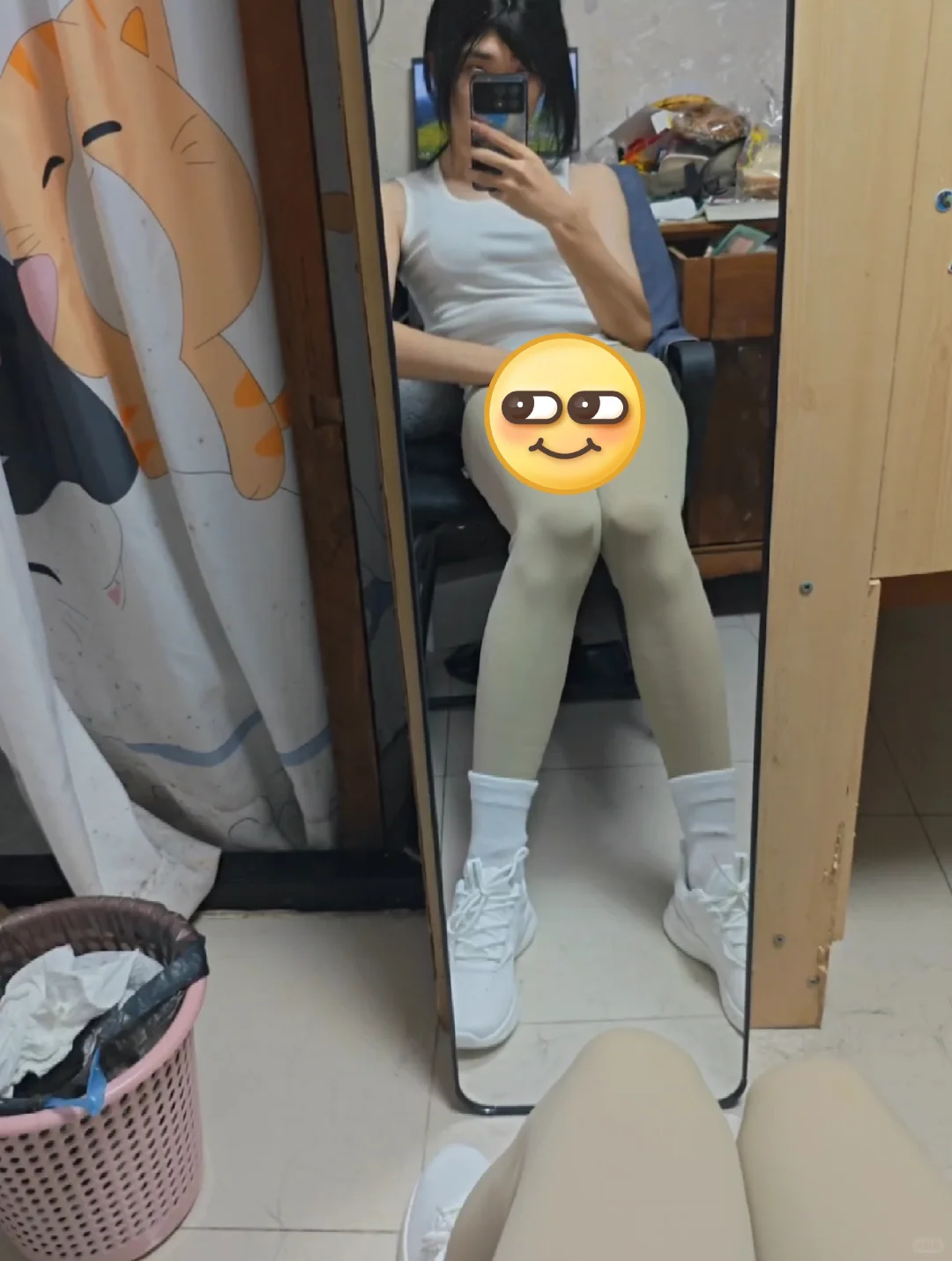 男孩子也能穿瑜伽裤白袜！