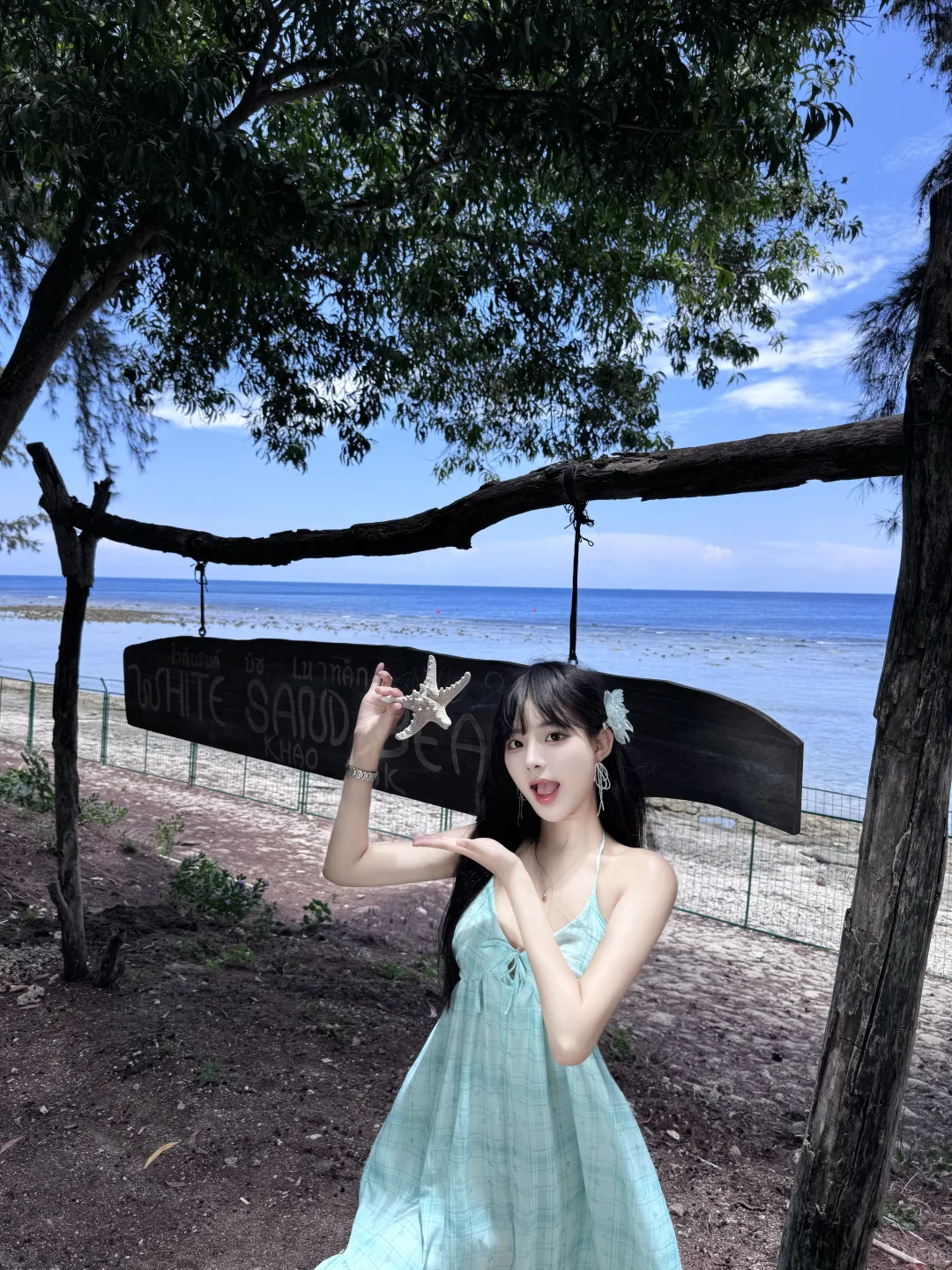 西岛拍照姿势教学，超有生命力