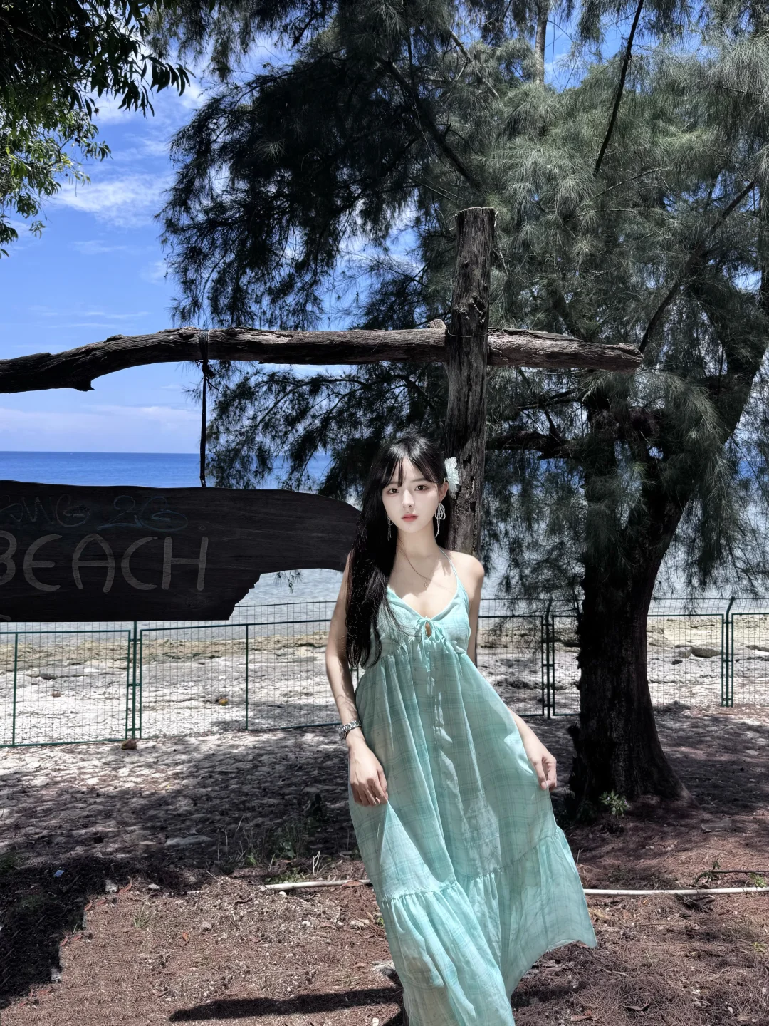 西岛拍照姿势教学，超有生命力