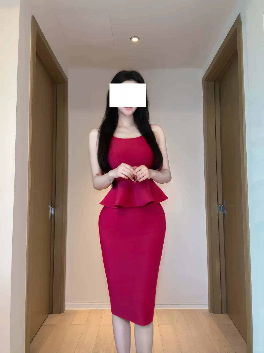 今年最好看的一条火龙果玫红连衣裙！！！