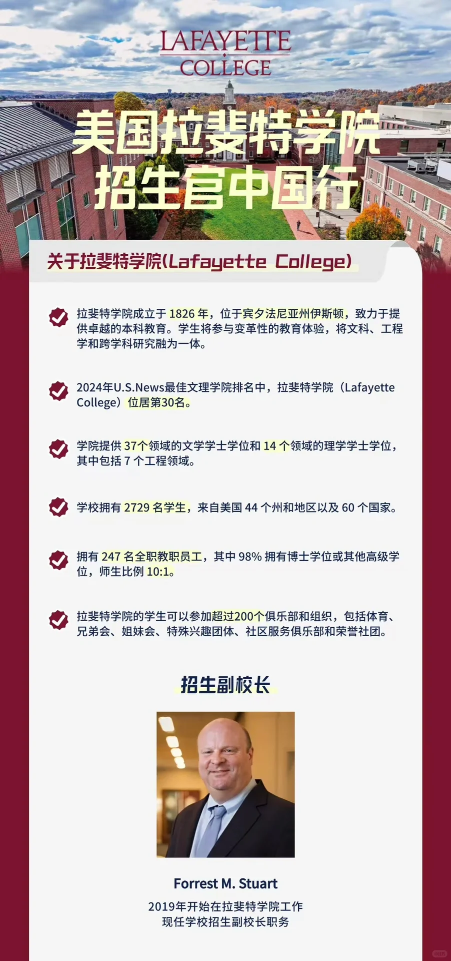 拉斐特学院（Lafayette College）上海推介会