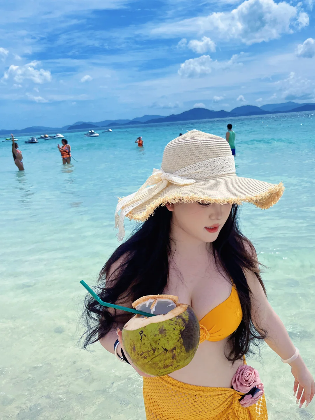 120斤 海边泳衣分享 超出片超显瘦