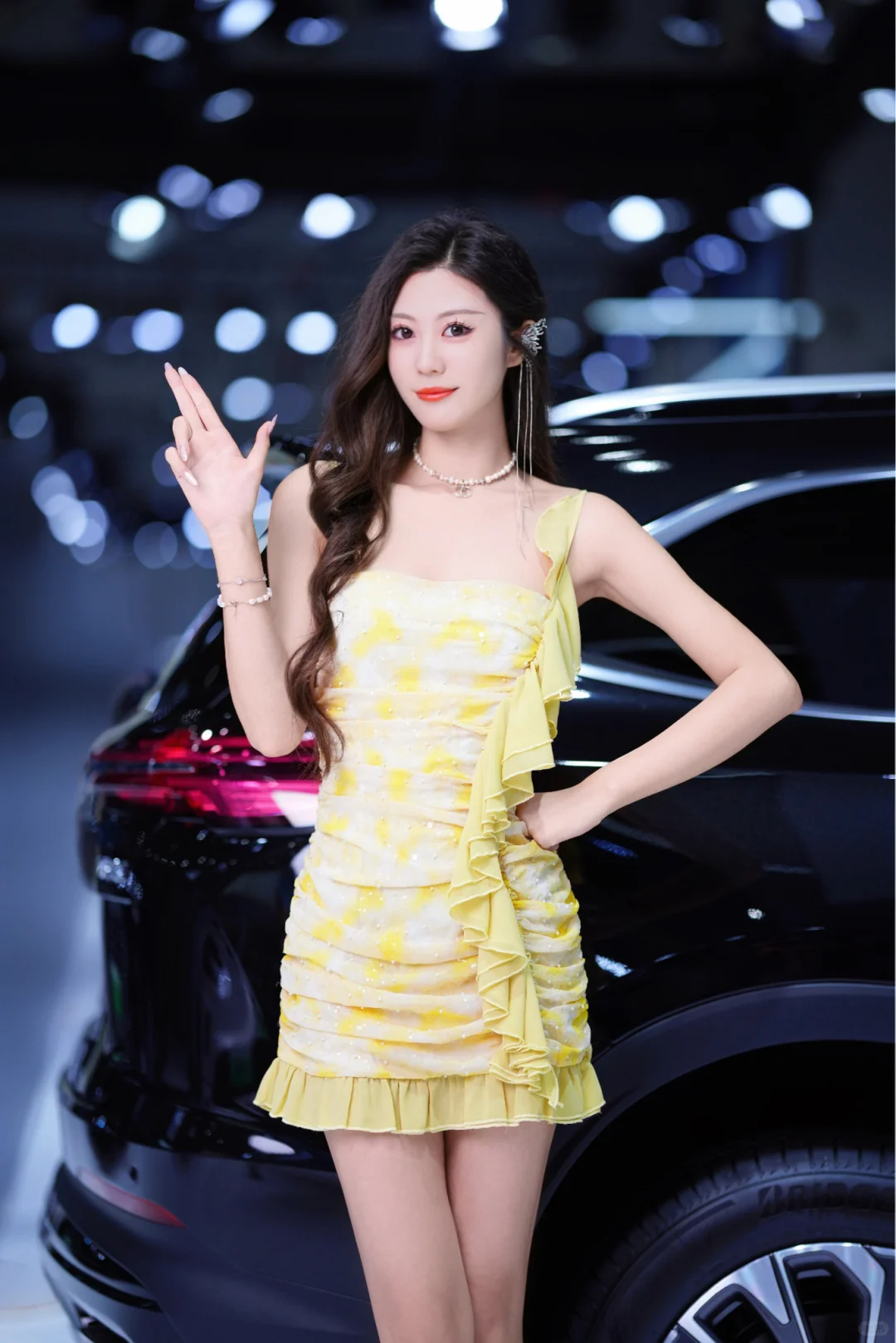 别克展台站岗结束啦～?