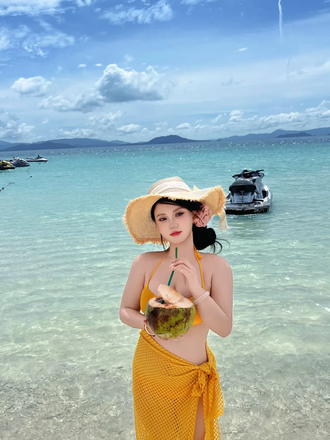 120斤 海边泳衣分享 超出片超显瘦