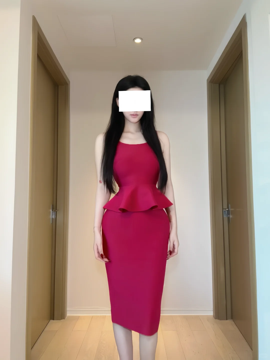 今年最好看的一条火龙果玫红连衣裙！！！