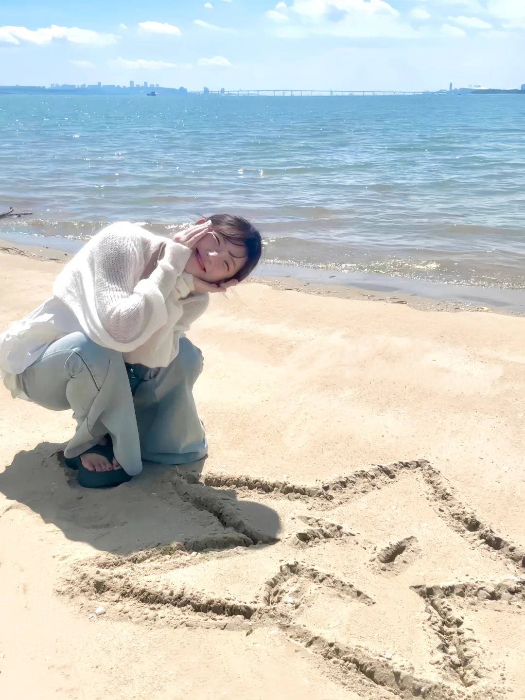 存一些韩韩的海边拍照姿势＊・゜