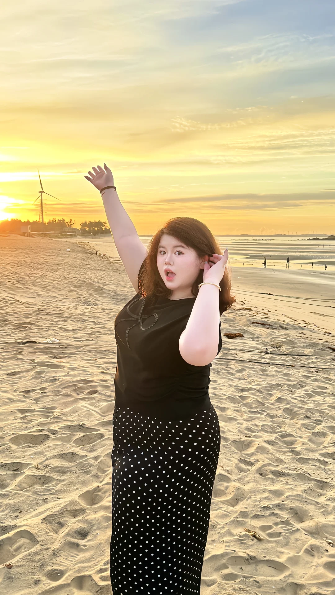 215斤｜大码女孩的海边穿搭分享～