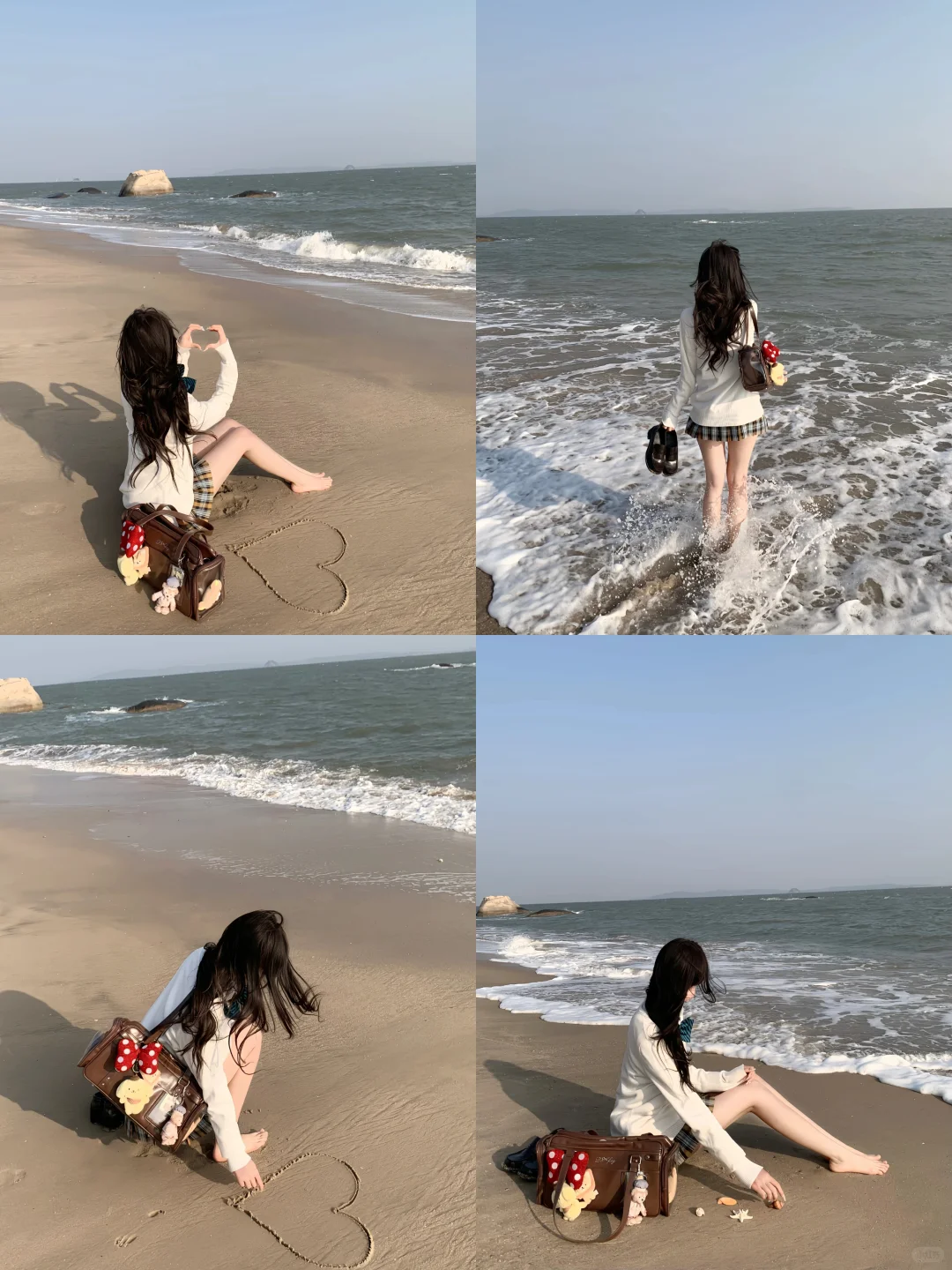 ?存一些海边拍照姿势｜?jk海盐味的夏天