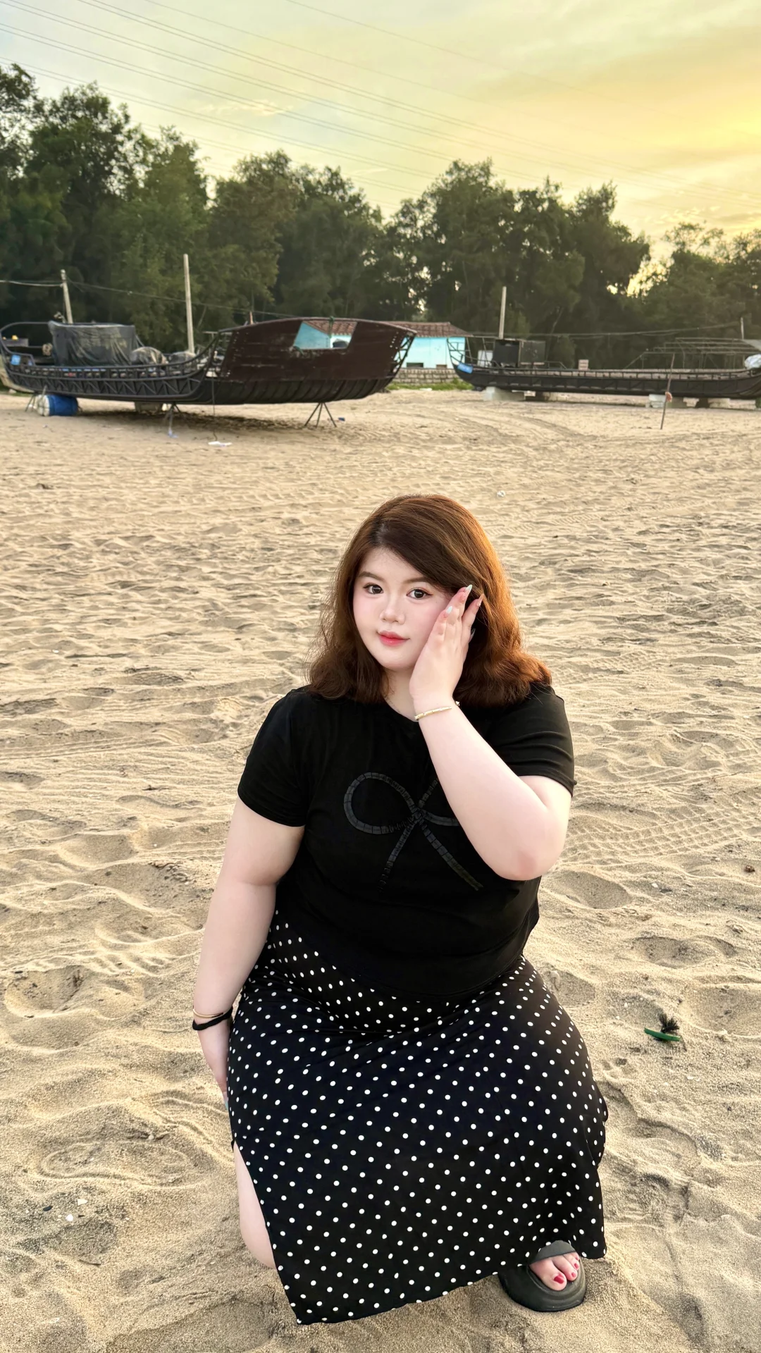 215斤｜大码女孩的海边穿搭分享～