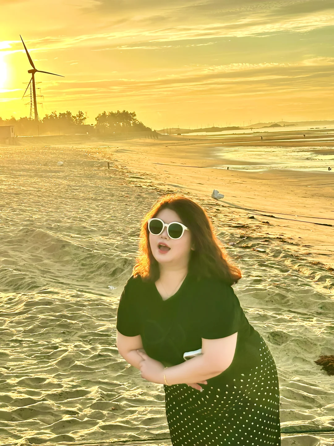 215斤｜大码女孩的海边穿搭分享～