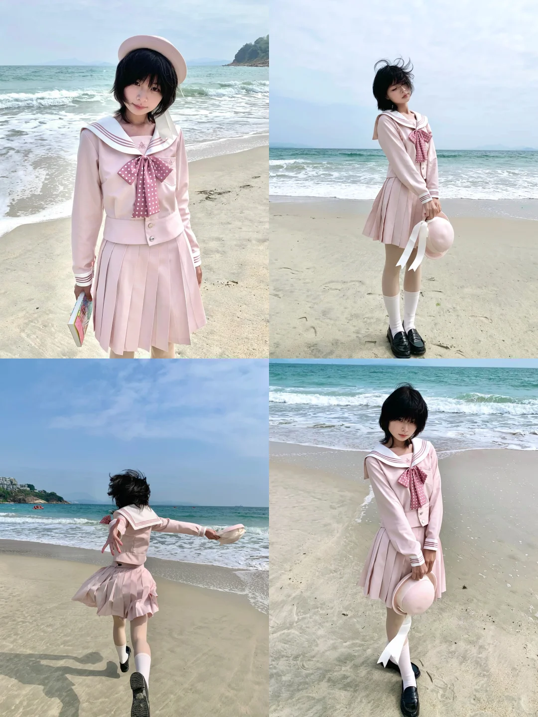 ?存一些海边拍照姿势｜?jk海盐味的夏天