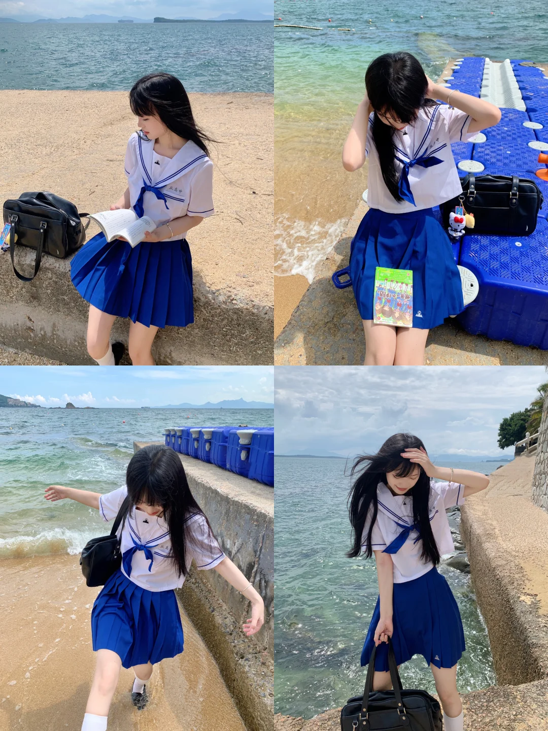 ?存一些海边拍照姿势｜?jk海盐味的夏天