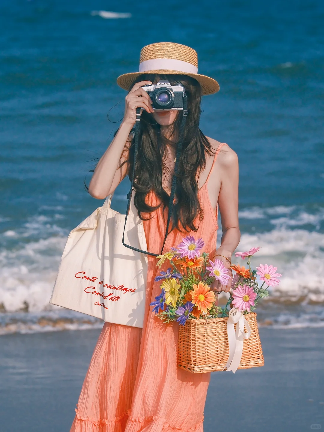 海边万能构图拍照姿势|不露脸拍出电影感