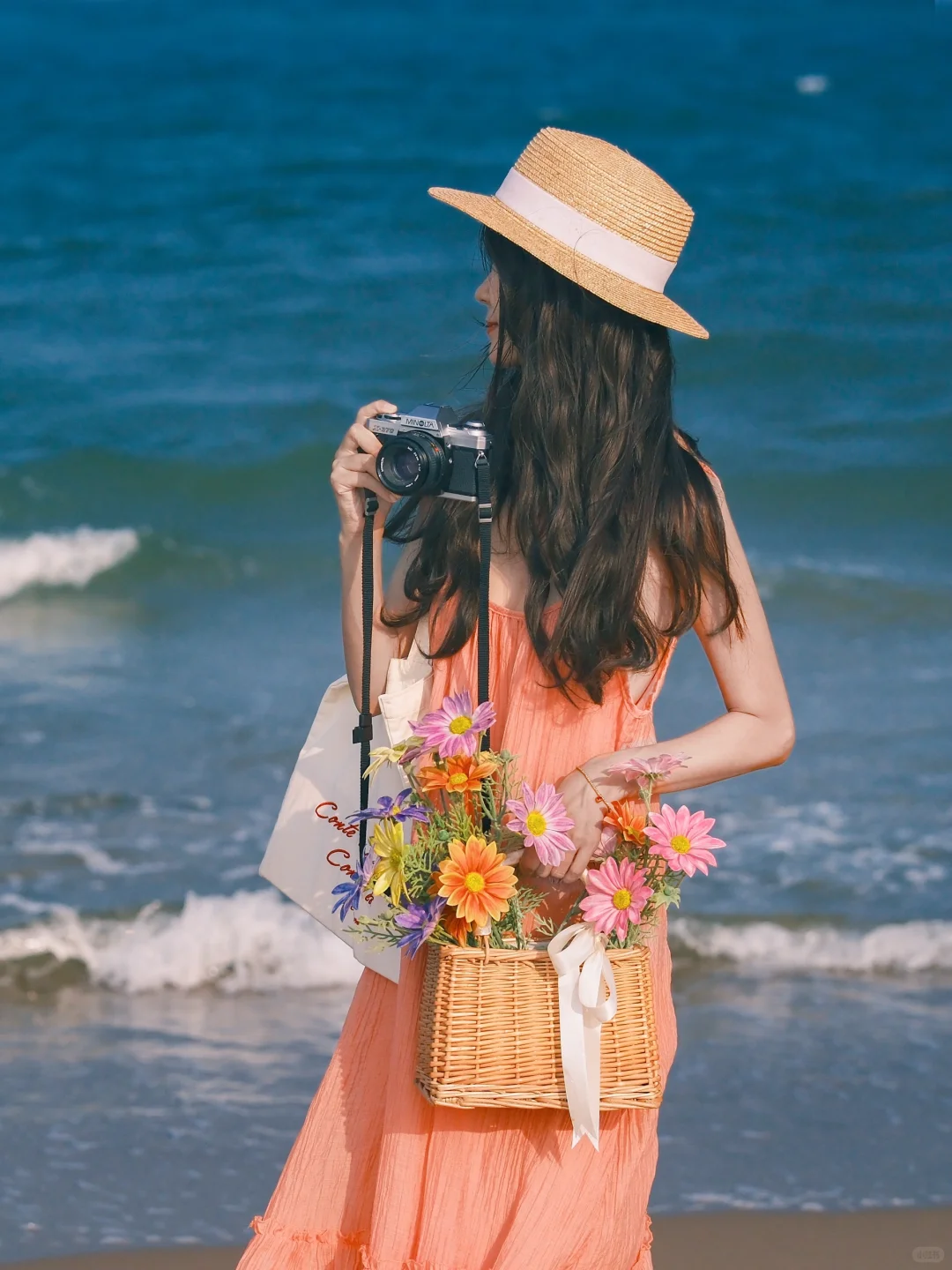 海边万能构图拍照姿势|不露脸拍出电影感